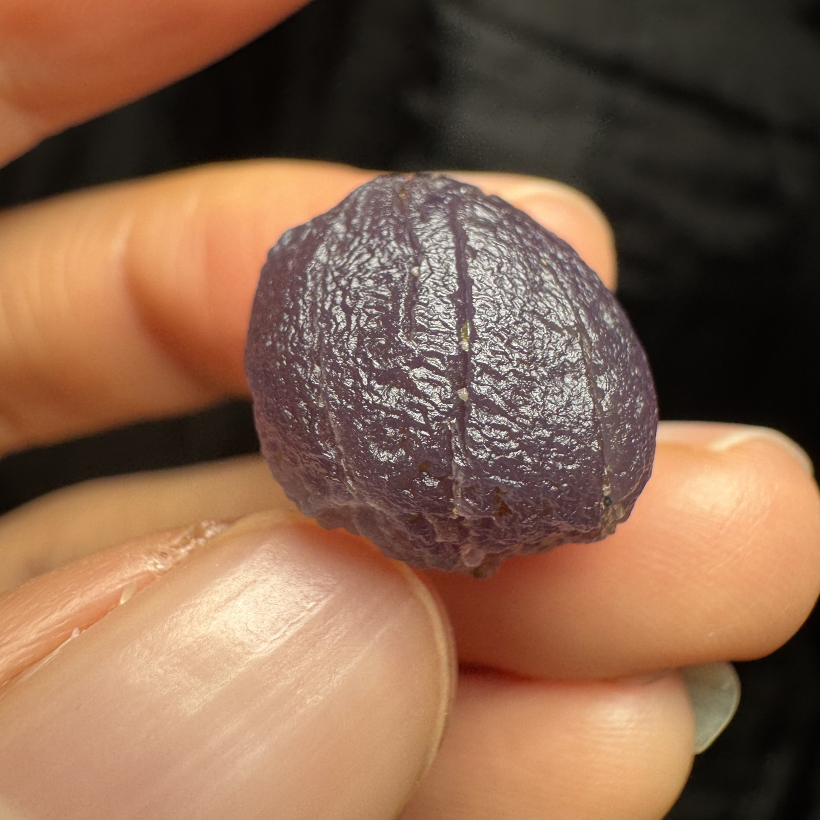1.8cm/5.7g Raw Alxa Gobi Purple Vein Agate, Mongolia-5400
