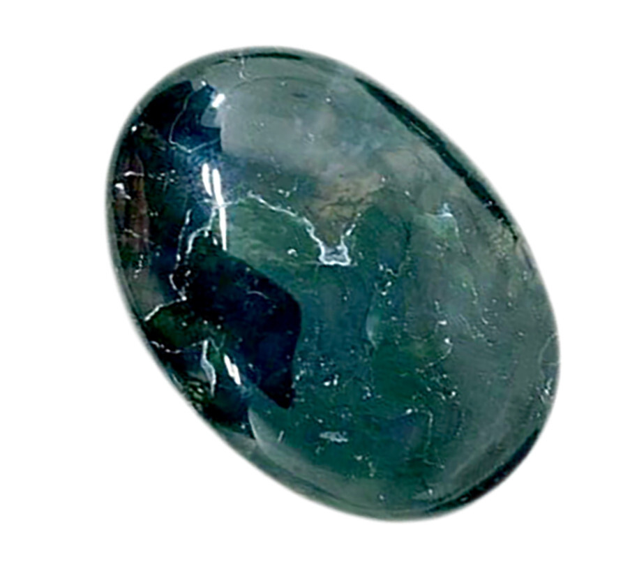 Natural Moss Agate Palm Stone Green Rock Crystal Healing Reiki Polish Worry Ston