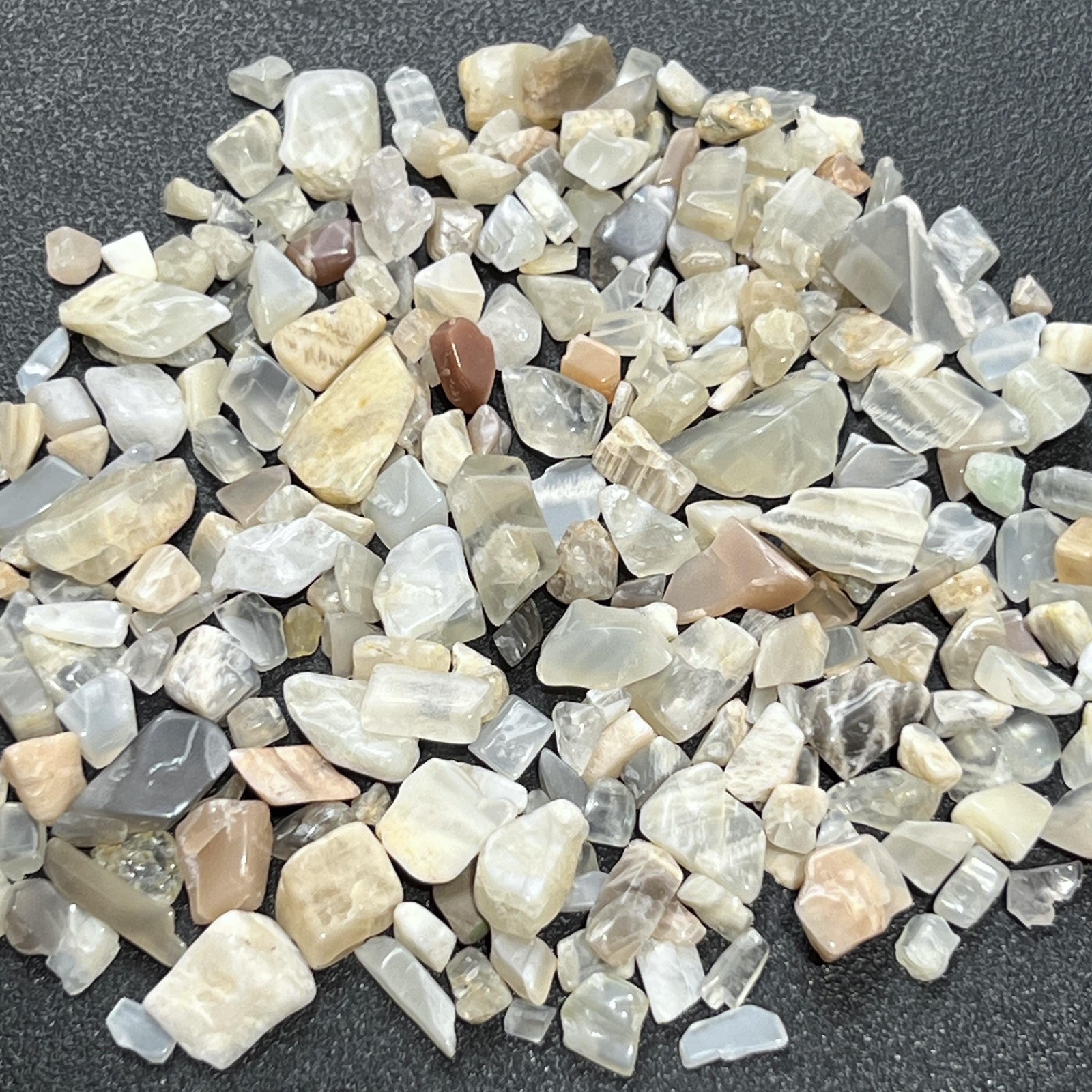 Small Mixed Moonstone Crystal Tumbled Stones (By The Ounce or Pound)