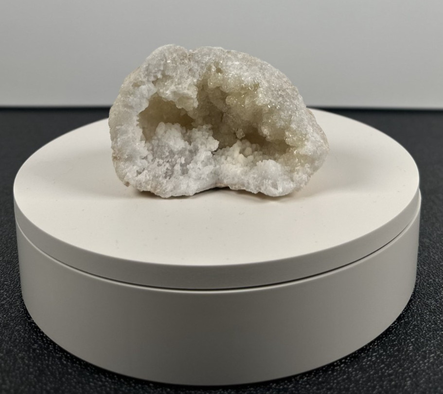 4 inch White Quartz Druzy Geode Crystal Cluster Natural Mineral Specimen