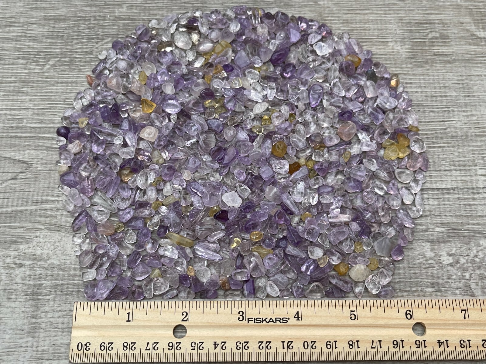 Grade A++ Ametrine Semi Tumbled Gemstone Mini Chips 4 -12mm, Wholesale Bulk Lot