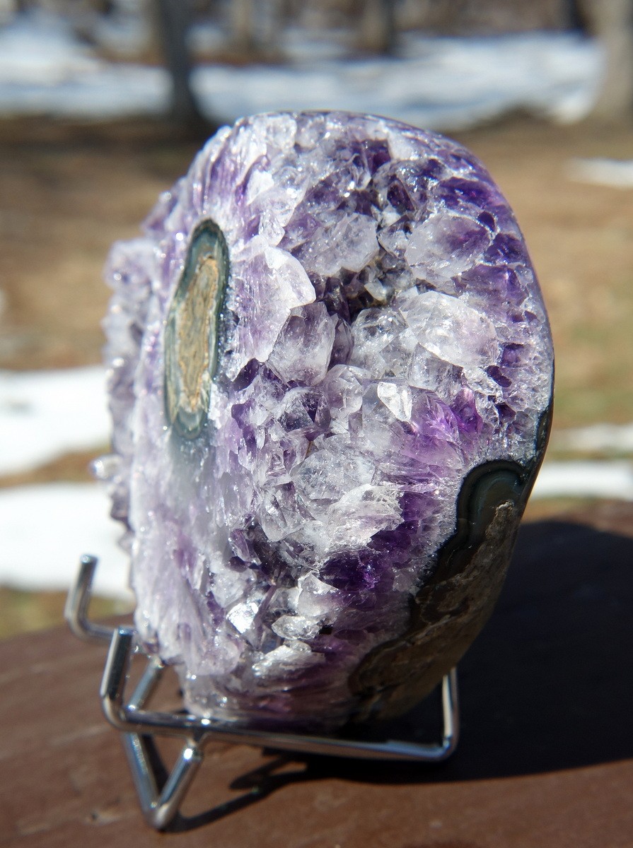 Amethyst Crystal Heart Stone Carving Uruguay