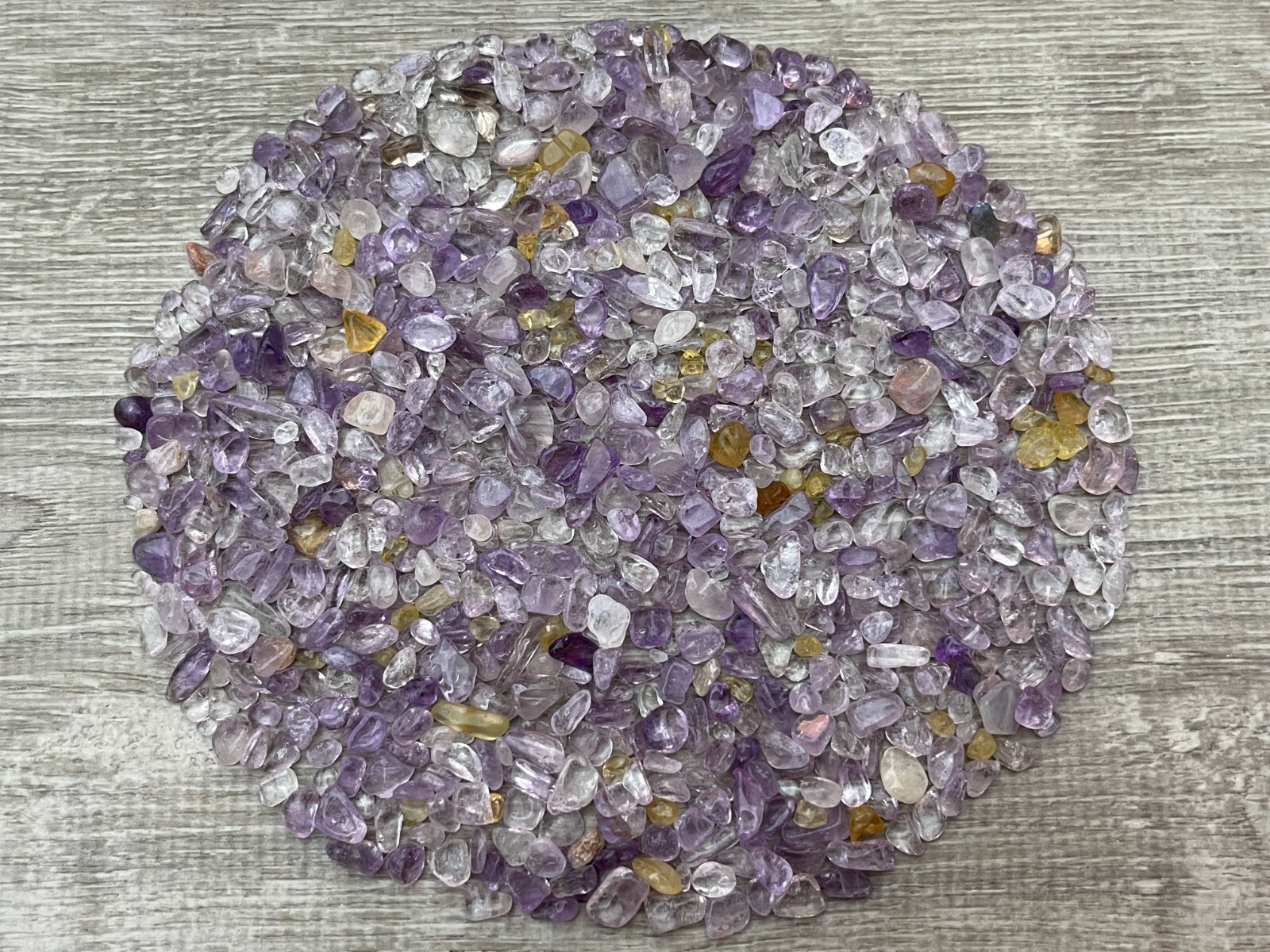 Grade A++ Ametrine Semi Tumbled Gemstone Mini Chips 4 -12mm, Wholesale Bulk Lot