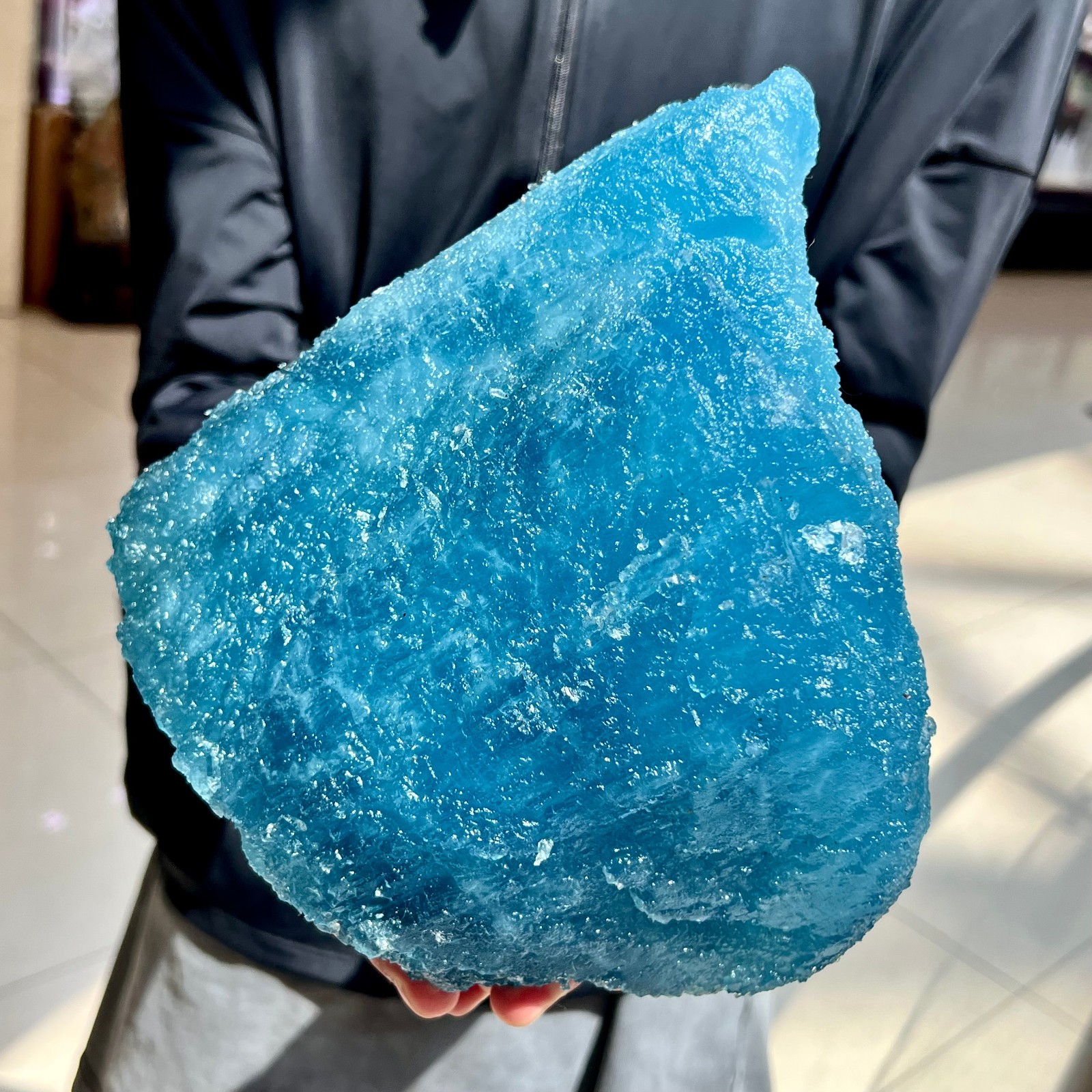 10LB pound natural aquamarine quartz crystal mineral sample for Reiki healing