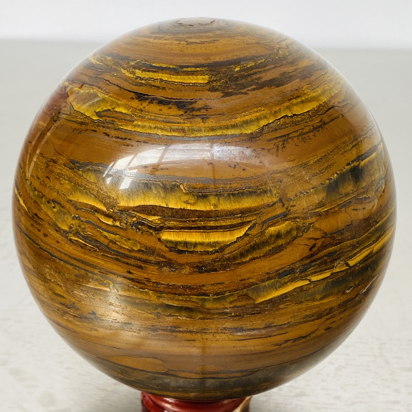 Natural Tiger Eye stone ball quartz crystal ball Reiki healing 1900G