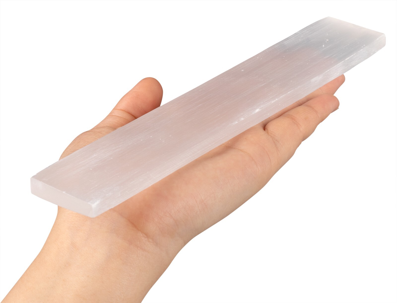 8″ Large Selenite Charging Plate – Ideal for Cleansing Healing Crystals & Reiki