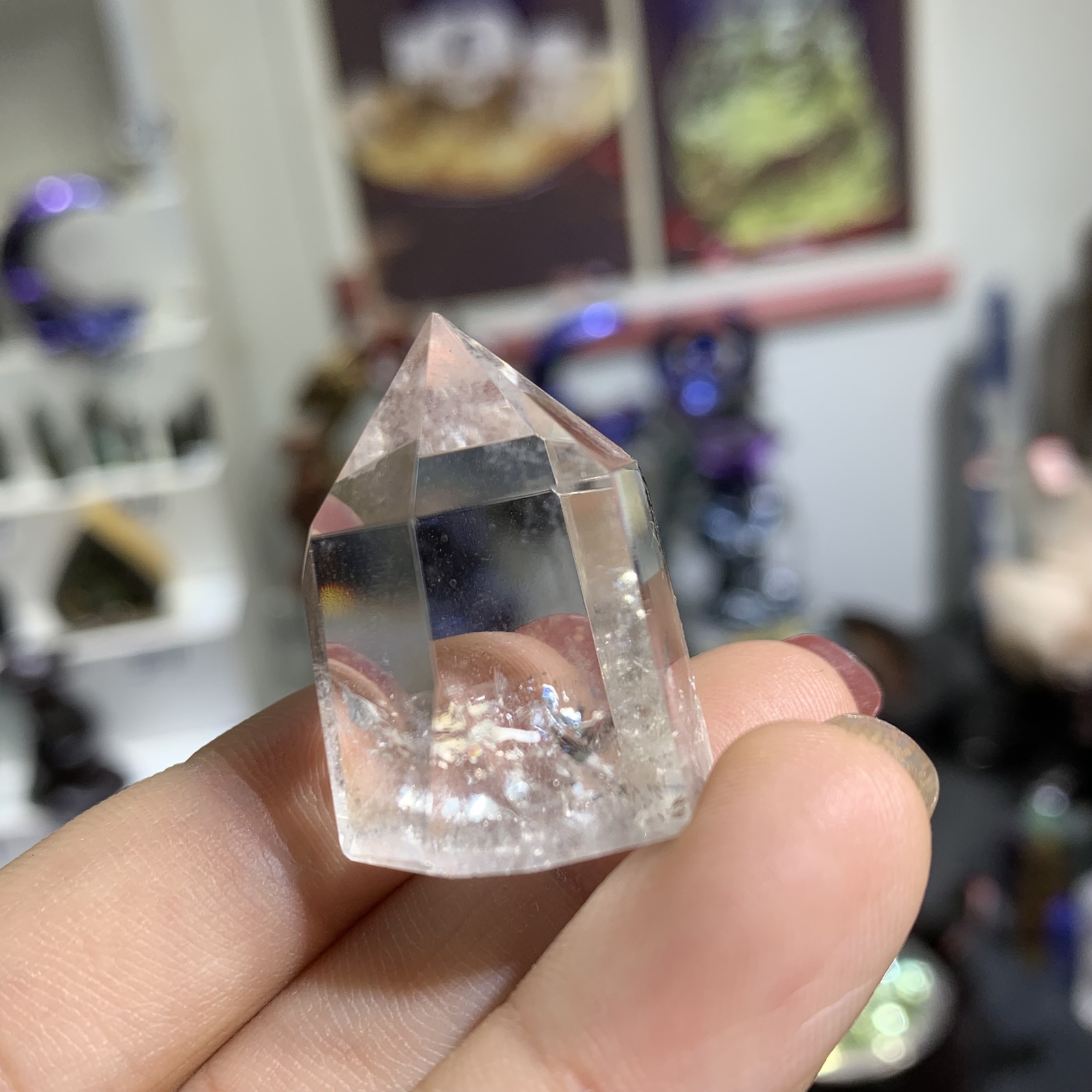 20pc natural mini clear quartz obelisk crystal wand point healing random