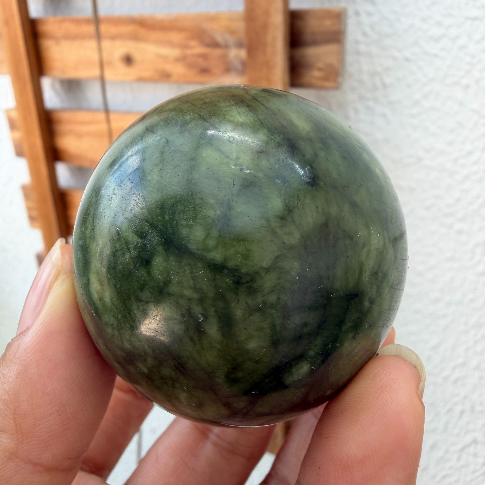 50mm Natural ophiolite Quartz Ball Crystal polished Sphere Healing energy gift