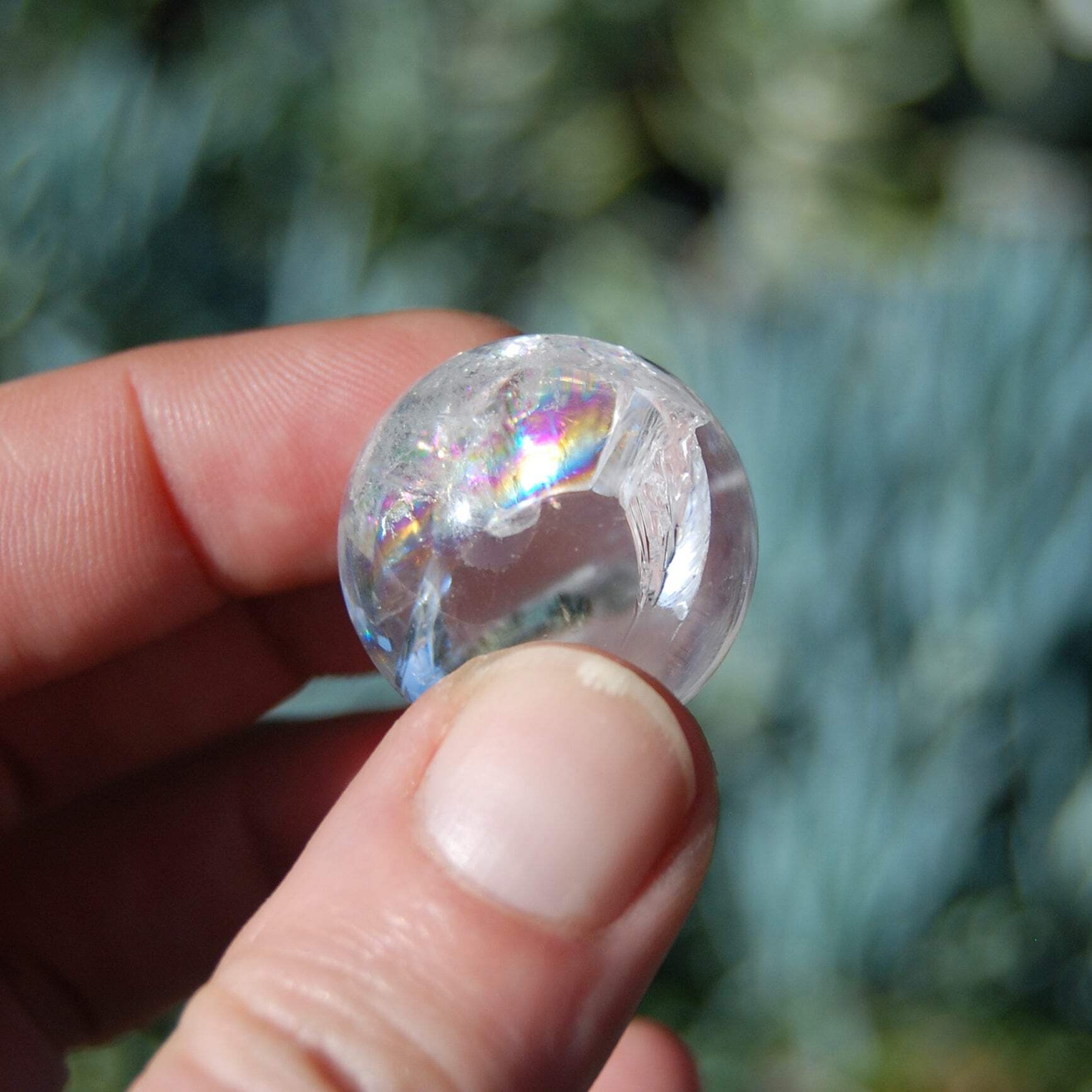 ONE Rainbow Clear Quartz Crystal Sphere 22mm to 24mm