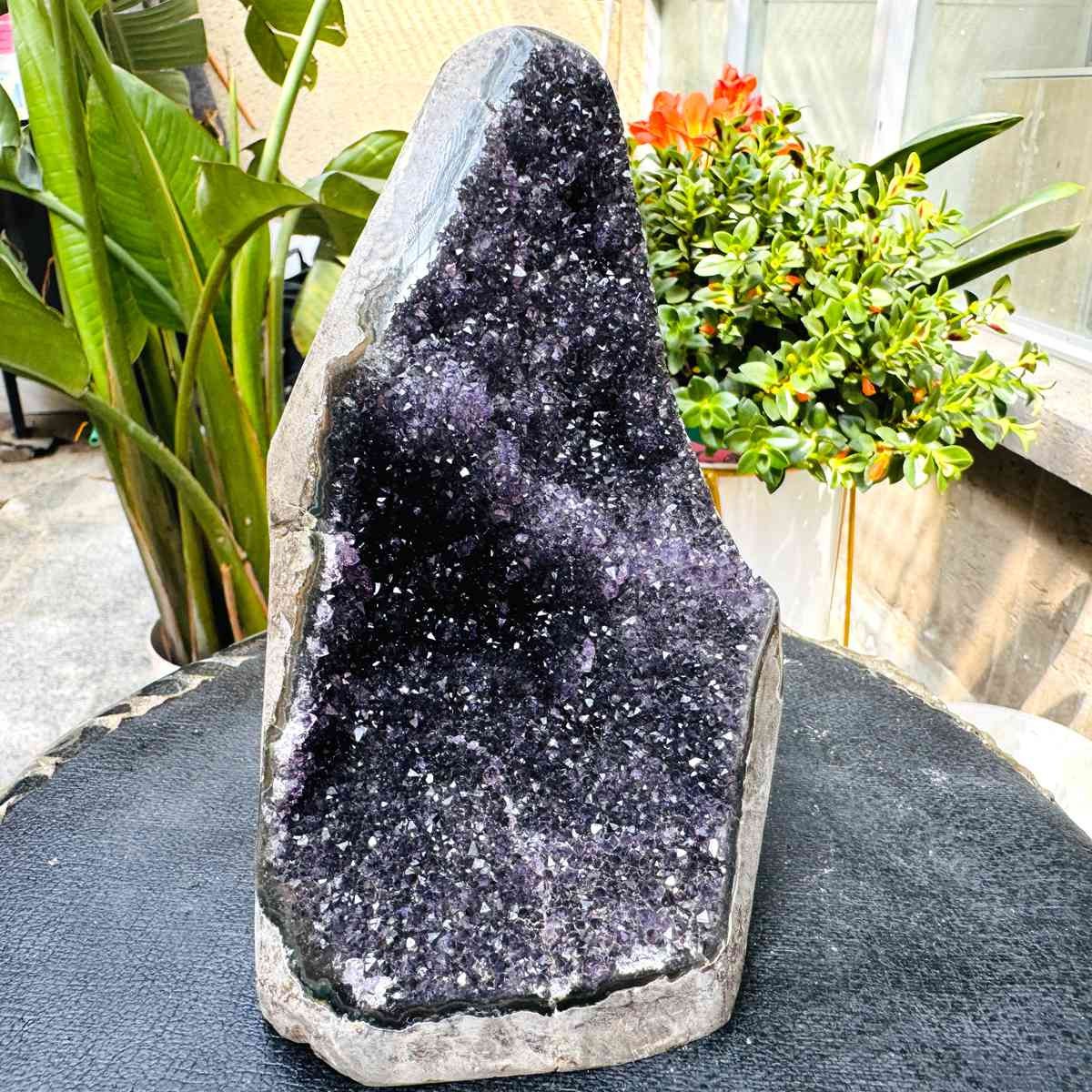 3.28LB Natural Uruguayan Amethyst Cluster Cave Display Specimen Healing