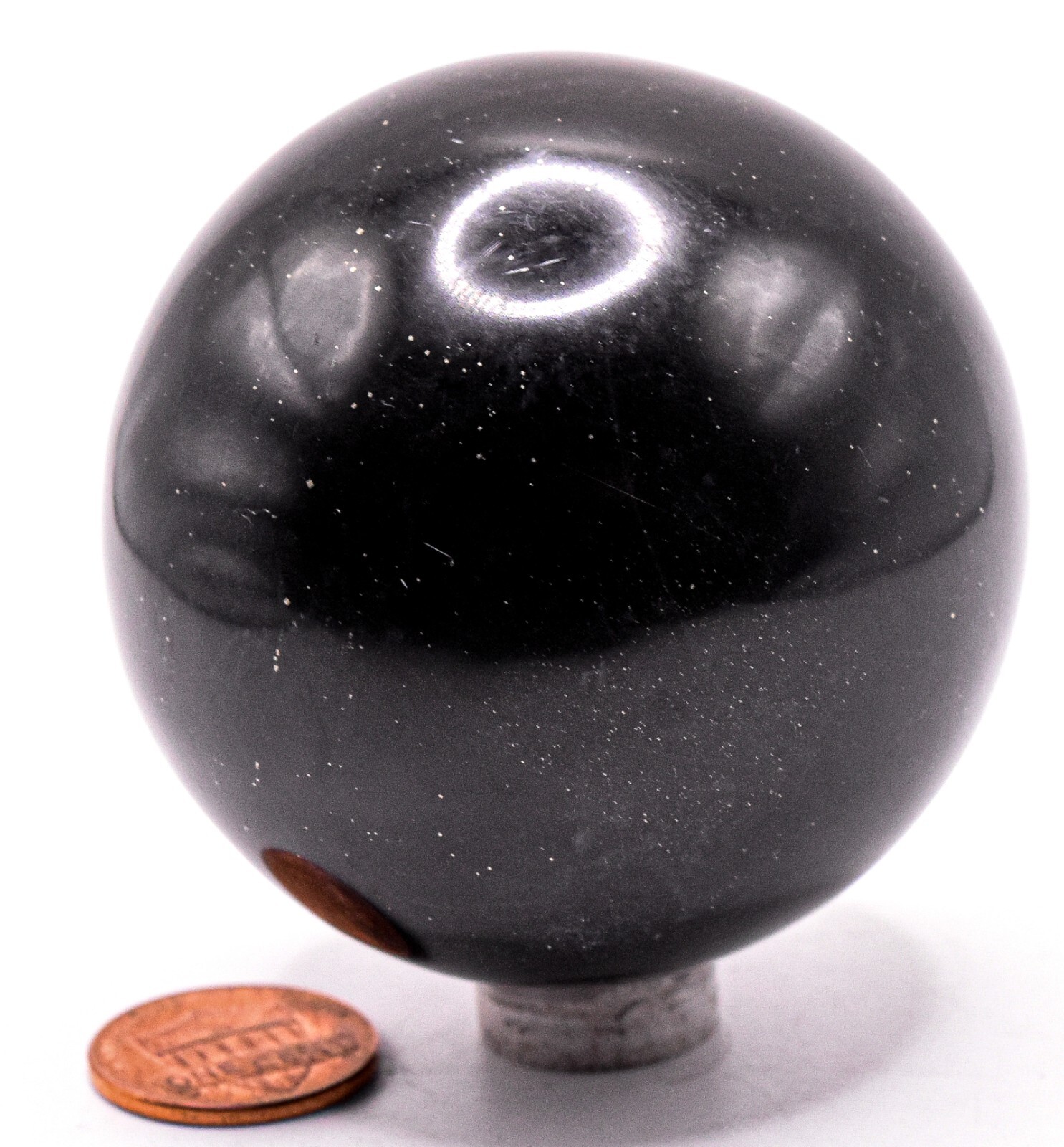 2.3″ Black Onyx Sphere Polished Peruvian Gemstone Crystal Mineral Décor Ball