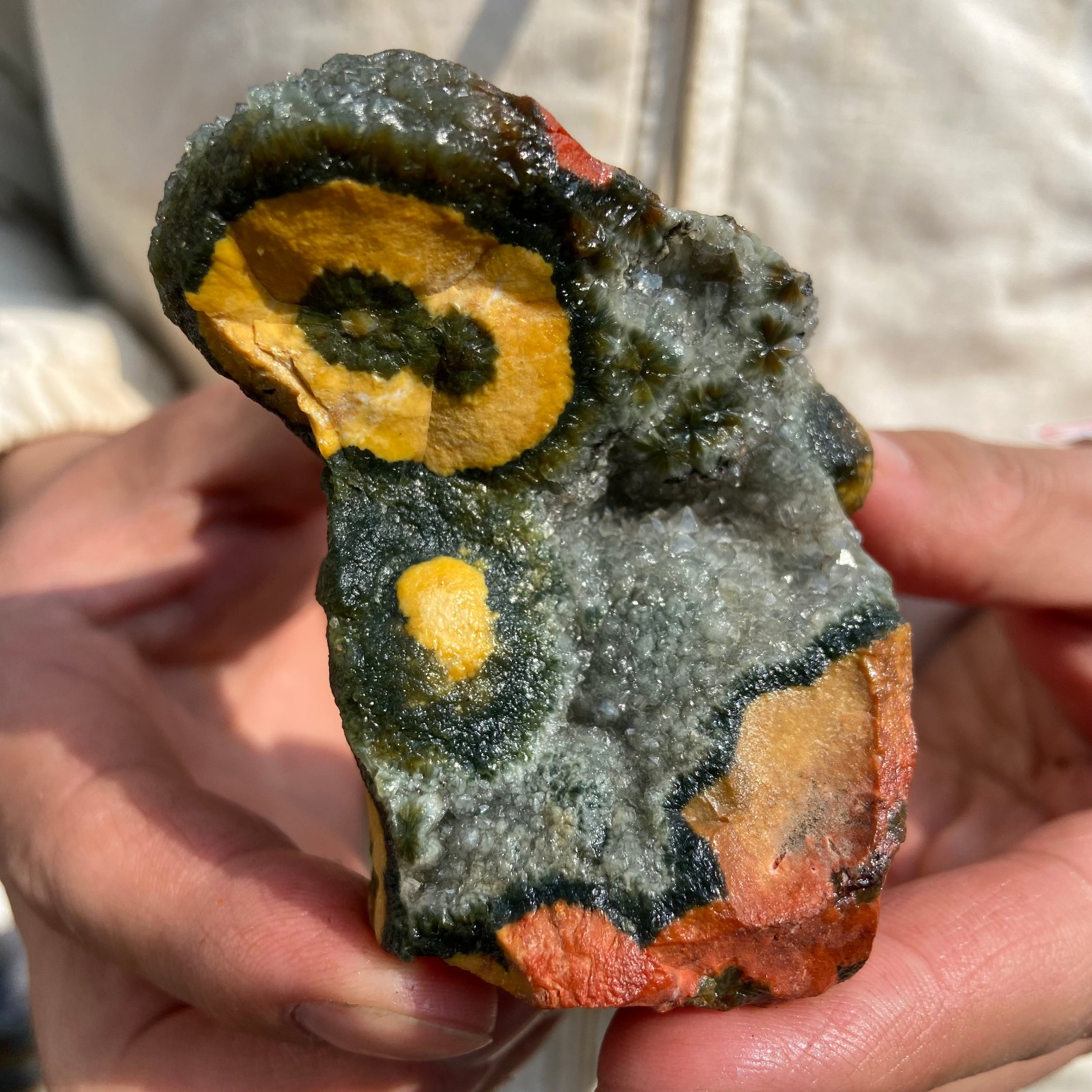 0.5lb Natural colourful ocean jasper raw stone crystal rough mineral specimen