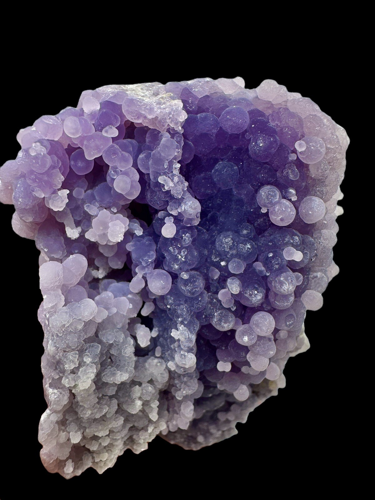 Iridescent Blue Grape Agate Cluster Botryoidal Mineral Specimen Chalcedony