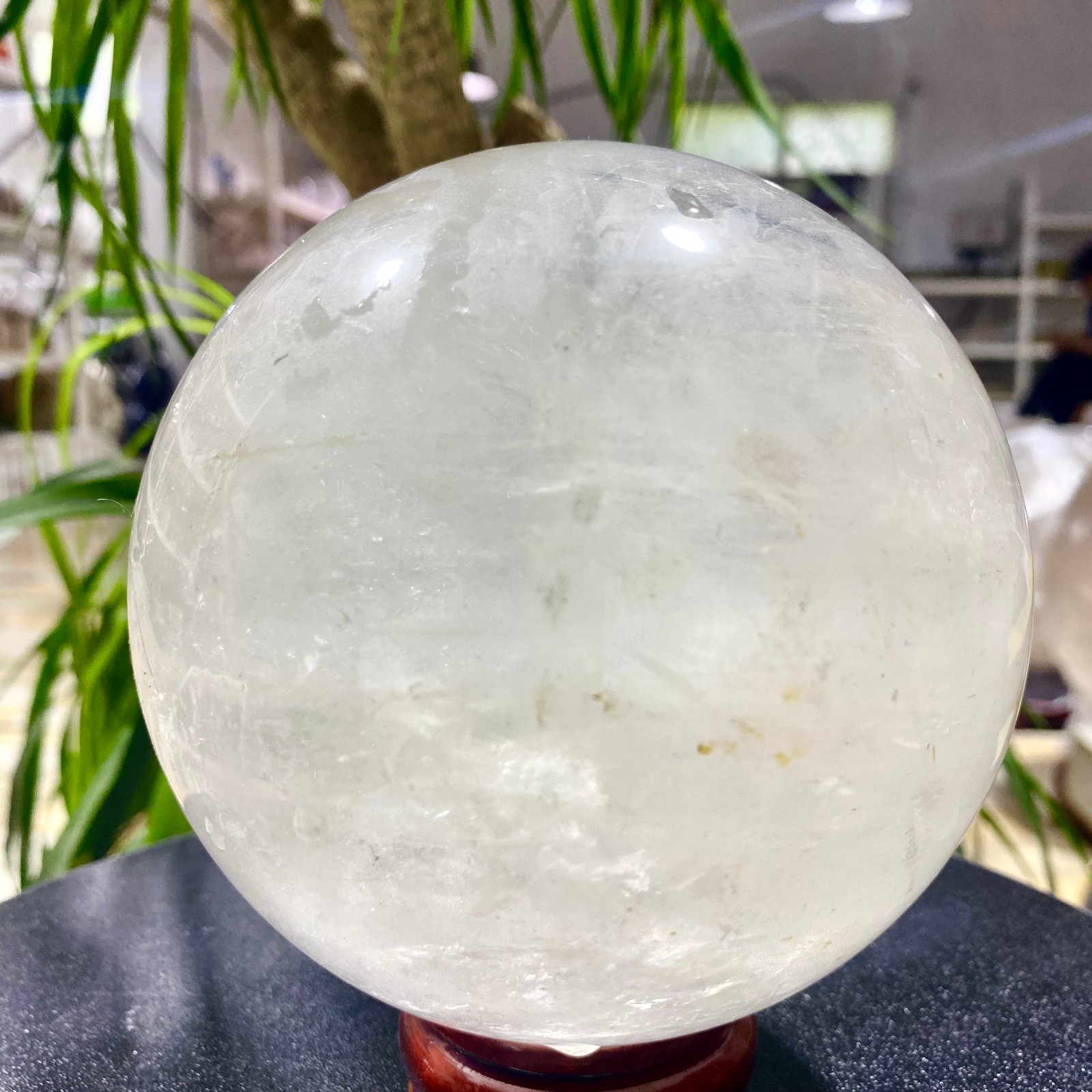 5.29LB white crystal transparent quartz crystal ball Reiki repair