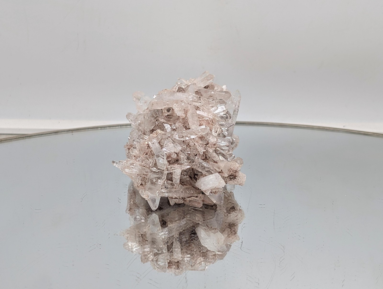 large Pink Colombian Quartz Crystal Cluster (#10)