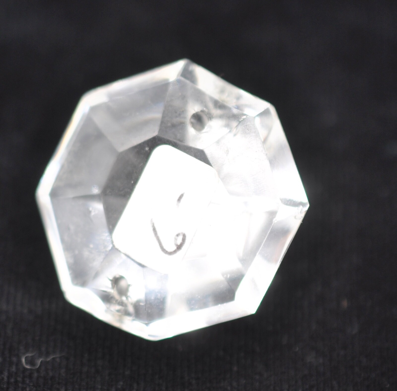 Palm Springs Elaborate Hotel Crystals From Chandelier 1 1/8″ Pointed Octagon