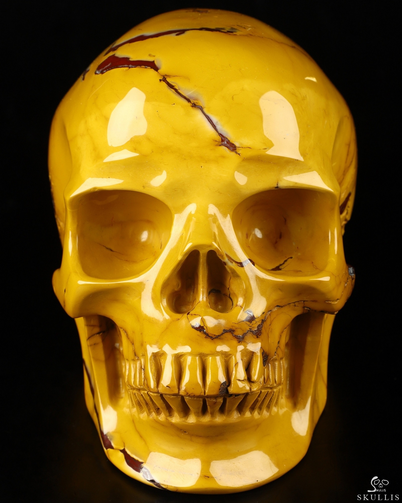 Lifesized 7.0″ Mookaite Jasper Carved Crystal Skull,Super Realistic, Healing