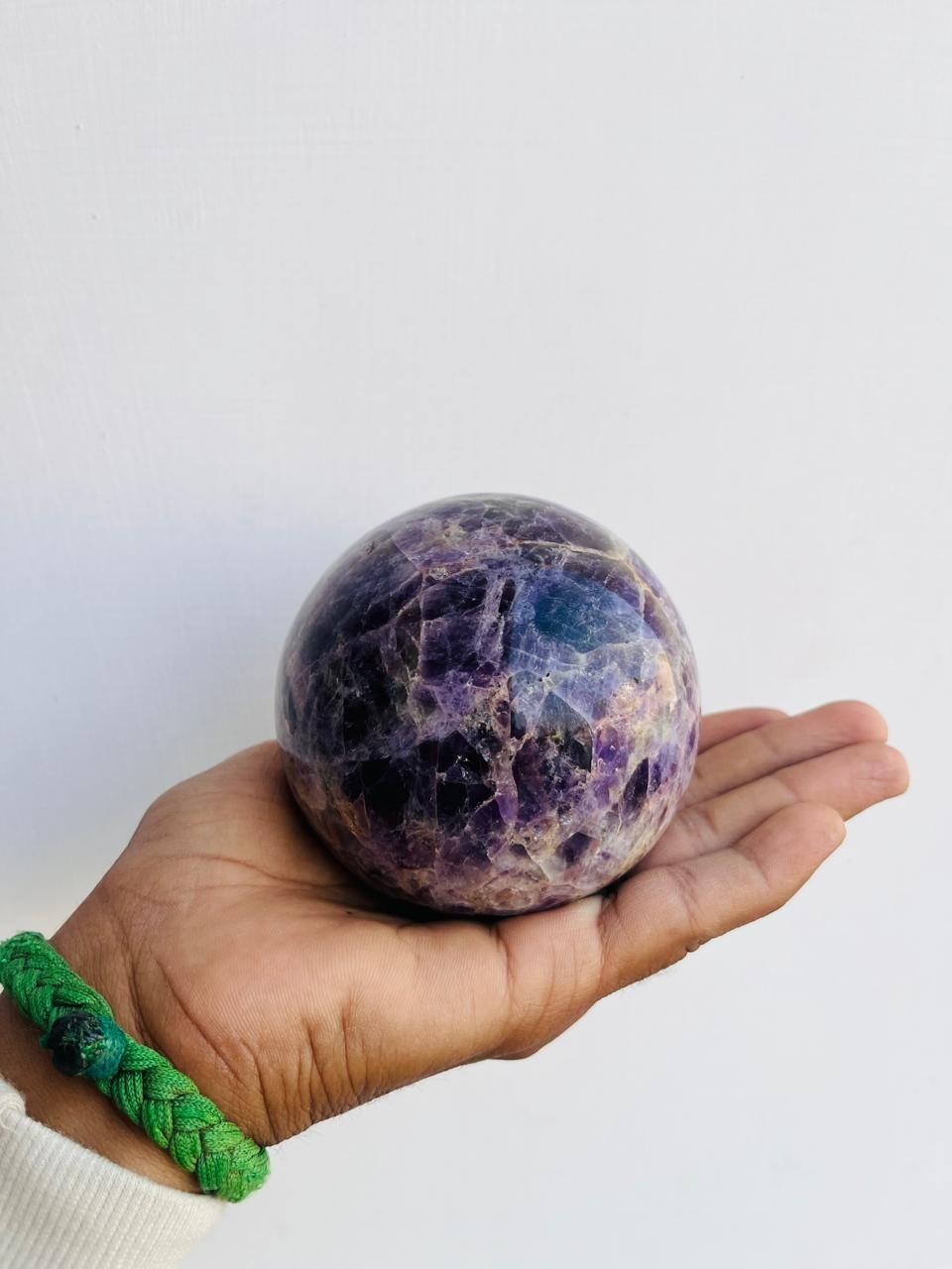 Large Amethyst Crystal Sphere Ball Hand Carved Crystal Home Office Decorative
