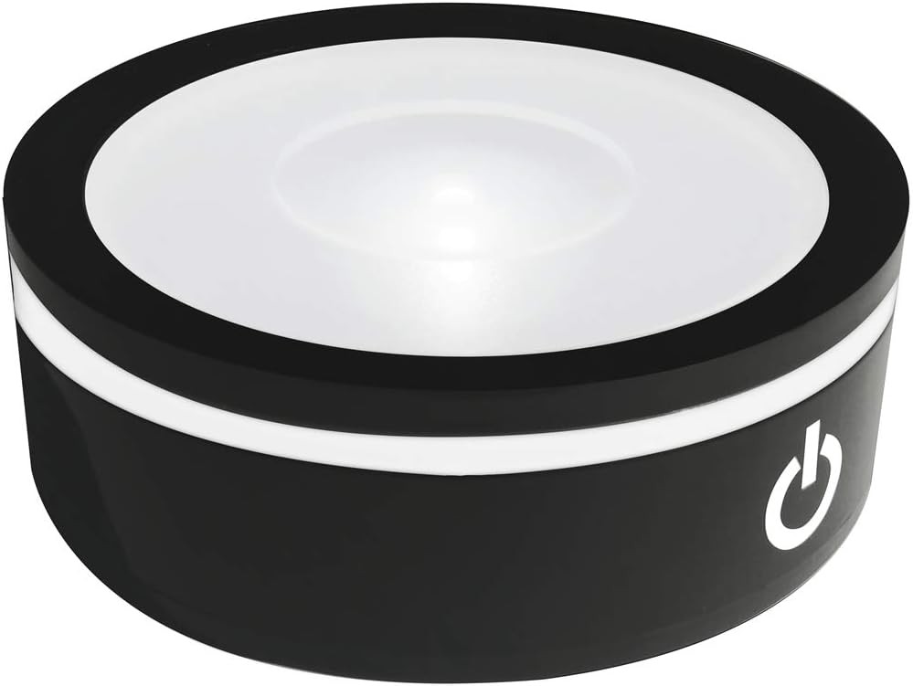EUSTUMA LED Light Base Non-Slip Round Display Stand for Concave base, Black