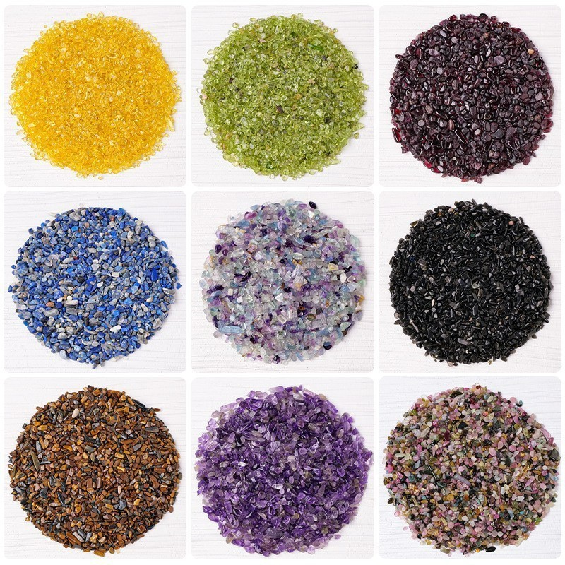 90g Crystal Gemstone Chips Natural Small Quartz Stone Gravel Chakra Reiki 7-9mm