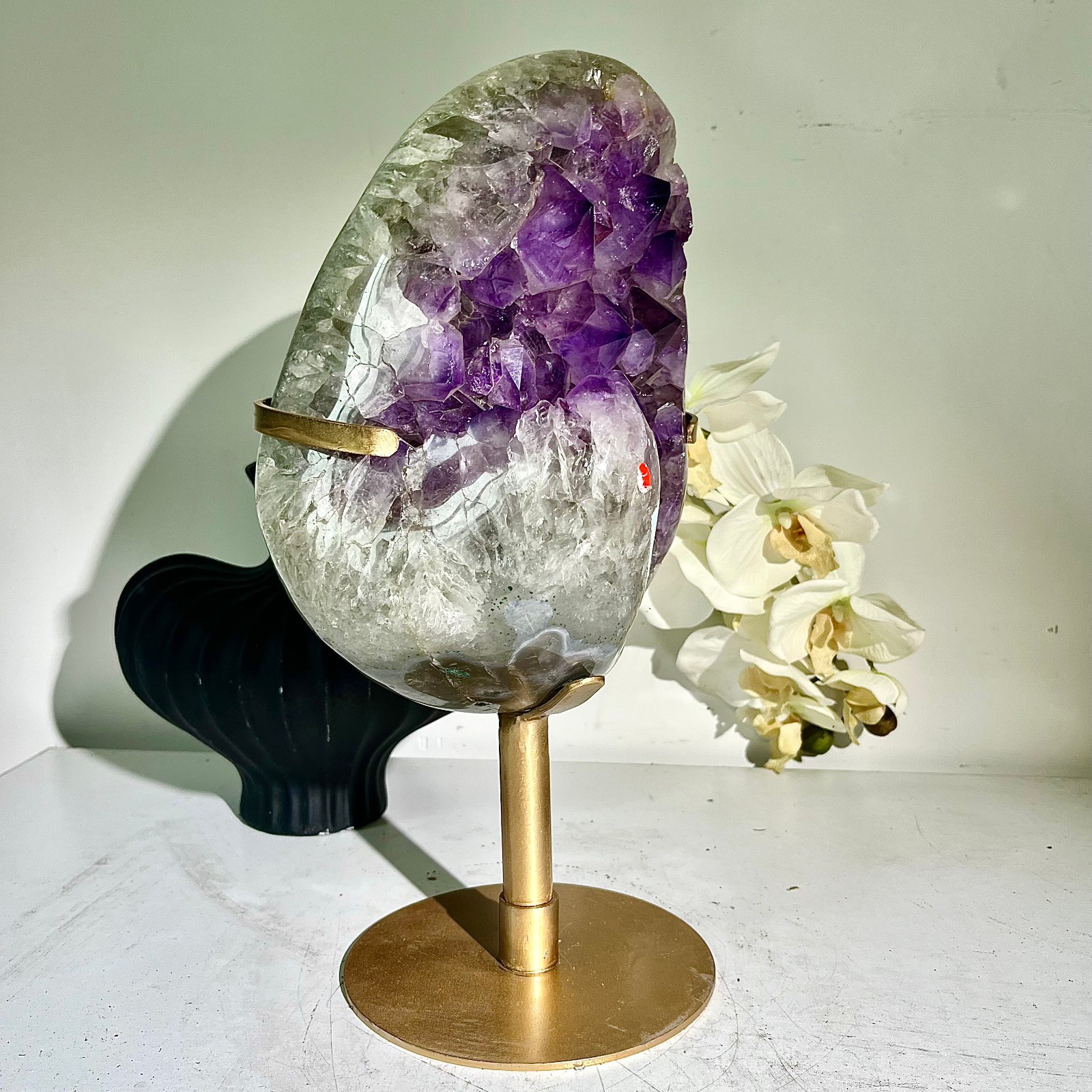 17.67LB Brazil natural Amethyst Cluster Crystal Geode Druzy Energy Rock Gemston