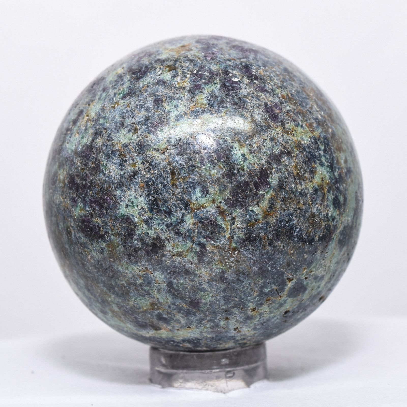 42mm Ruby Fuchsite w/Kyanite Sphere Sparkling Mineral Natural Crystal Ball India