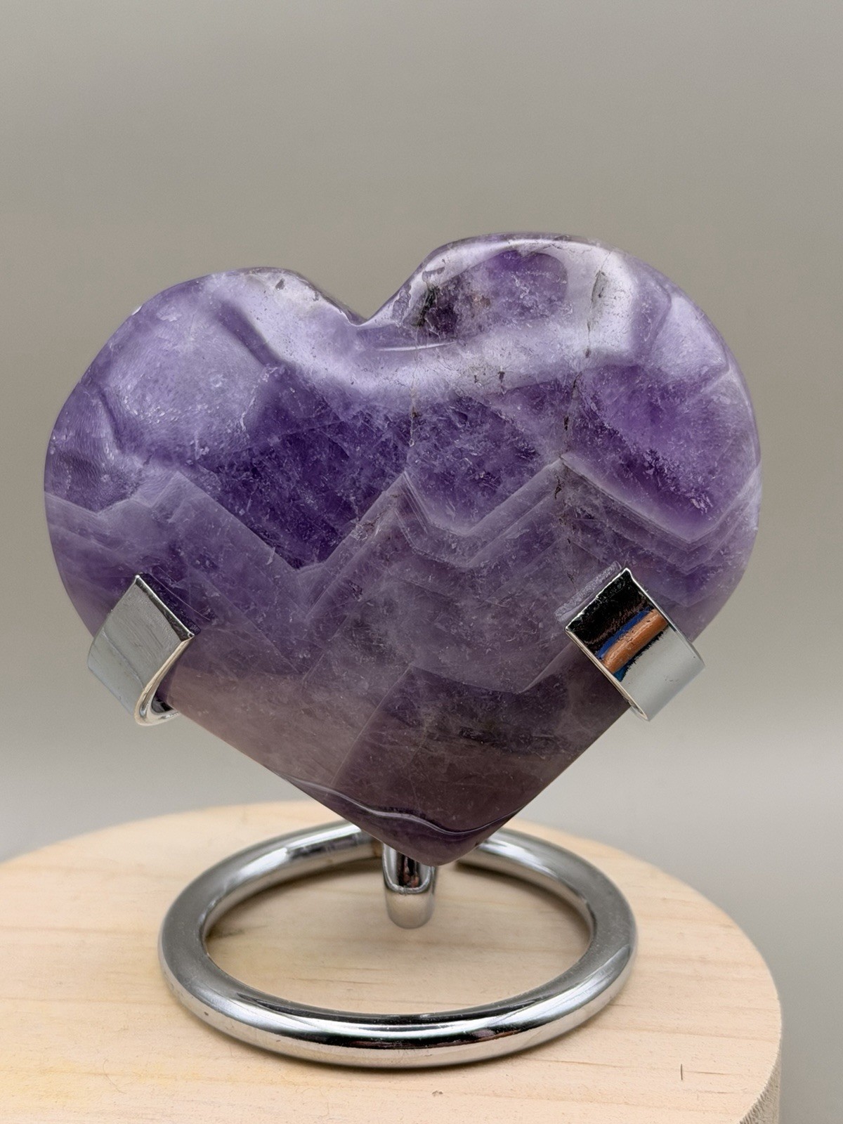 Chunky Dream Amethyst Heart Shape Palmstone Natural Crystal Reiki Chakra Healing