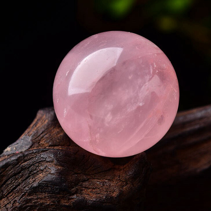 Natural Clear Rose Quartz Crystal Orb Ball Healing Energy Stone Sphere W/ Stand