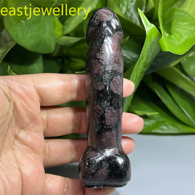 4.4″ Natural garnet Male Penis skull quartz crystal skull Figurines healing 1pc