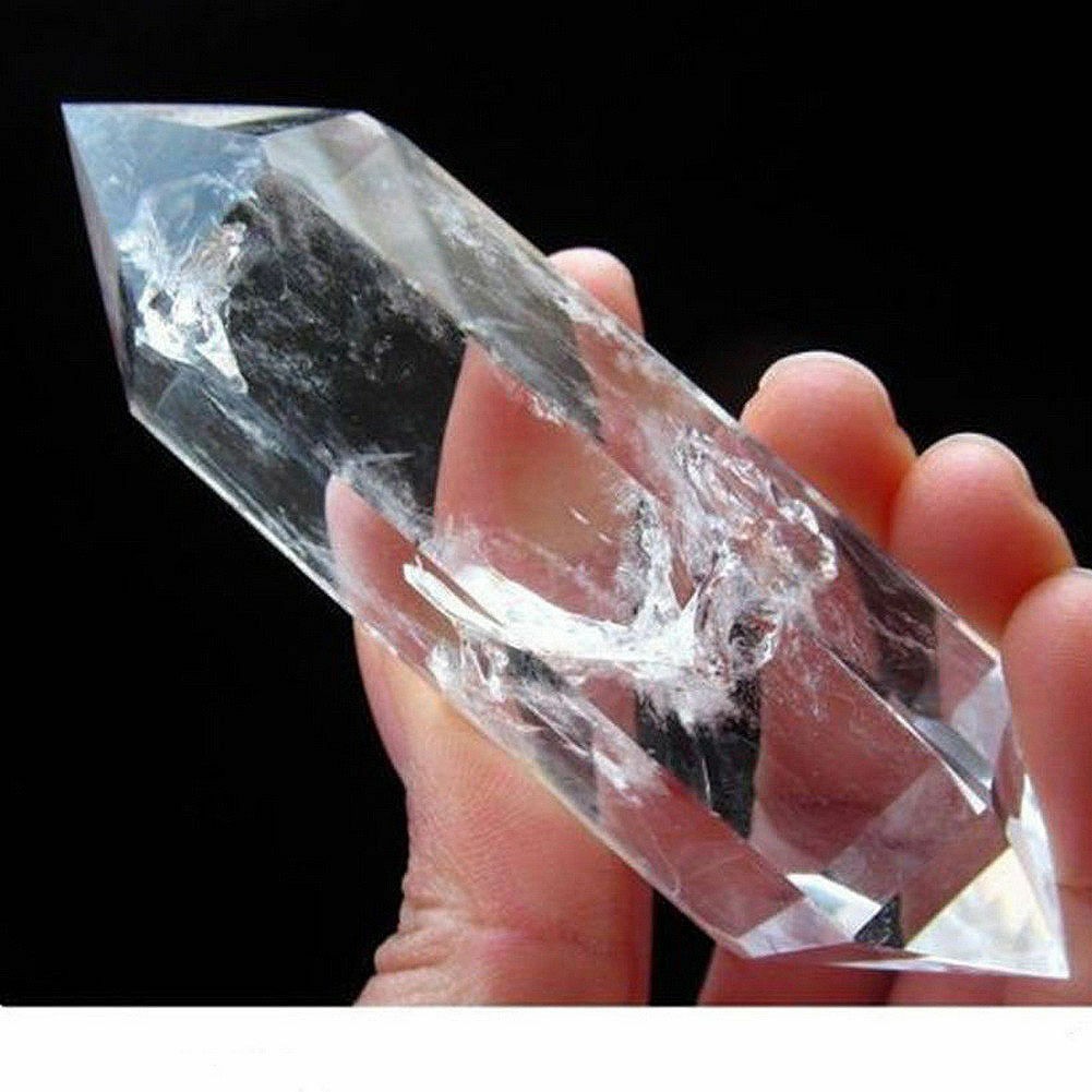 5-6cm AAA 100% Natural Crystal Rock DT Wand Point Healing 2cm Diameter