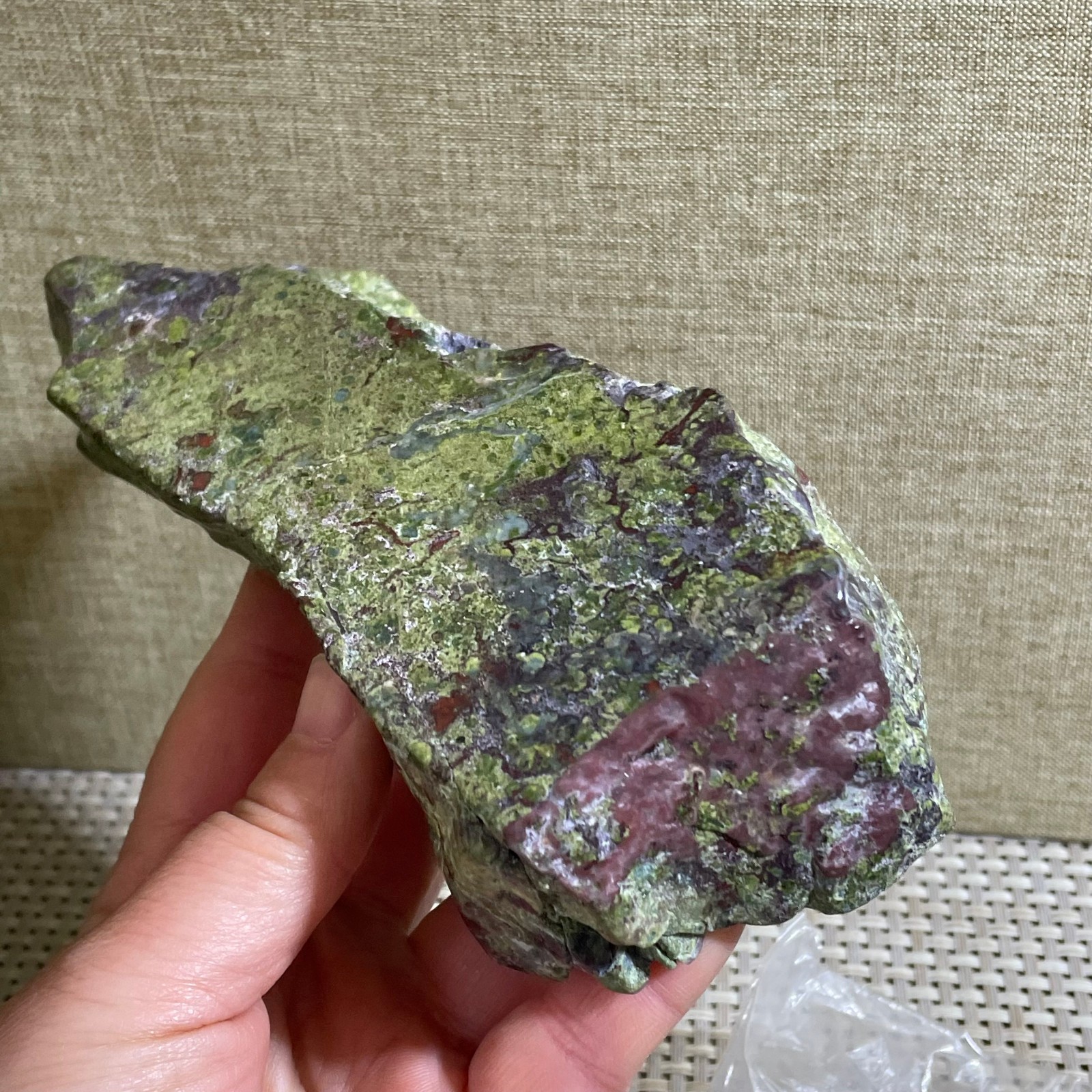 637g Raw dragon blood stone Jasper Rough polished Crystal gemstone slab