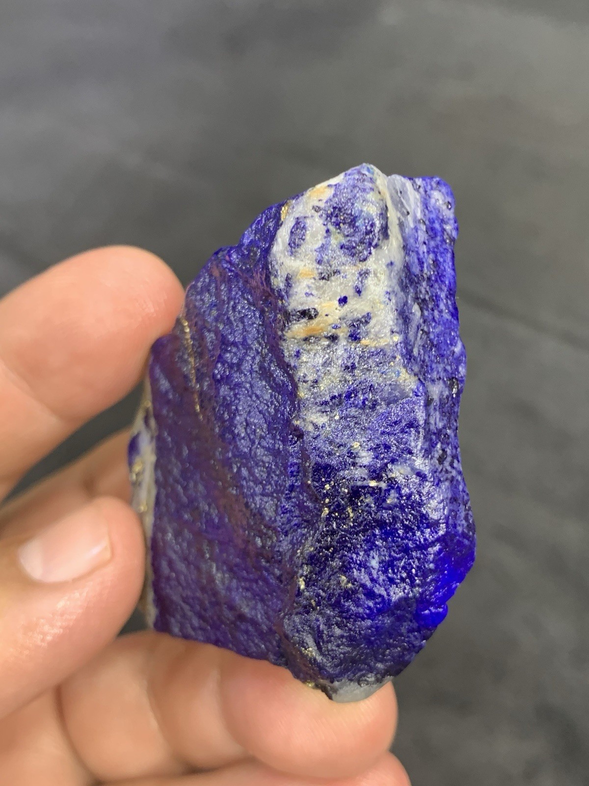 Lapis Lazuli Chakra Raw Mine Stone With Pyrite 76 Grams
