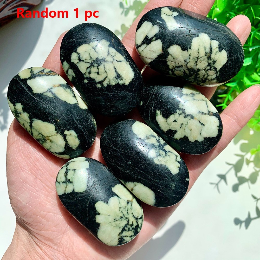3pc 50-100G Crystal Natural Peony Stone Palm Stone Polished Good Pattern Decor