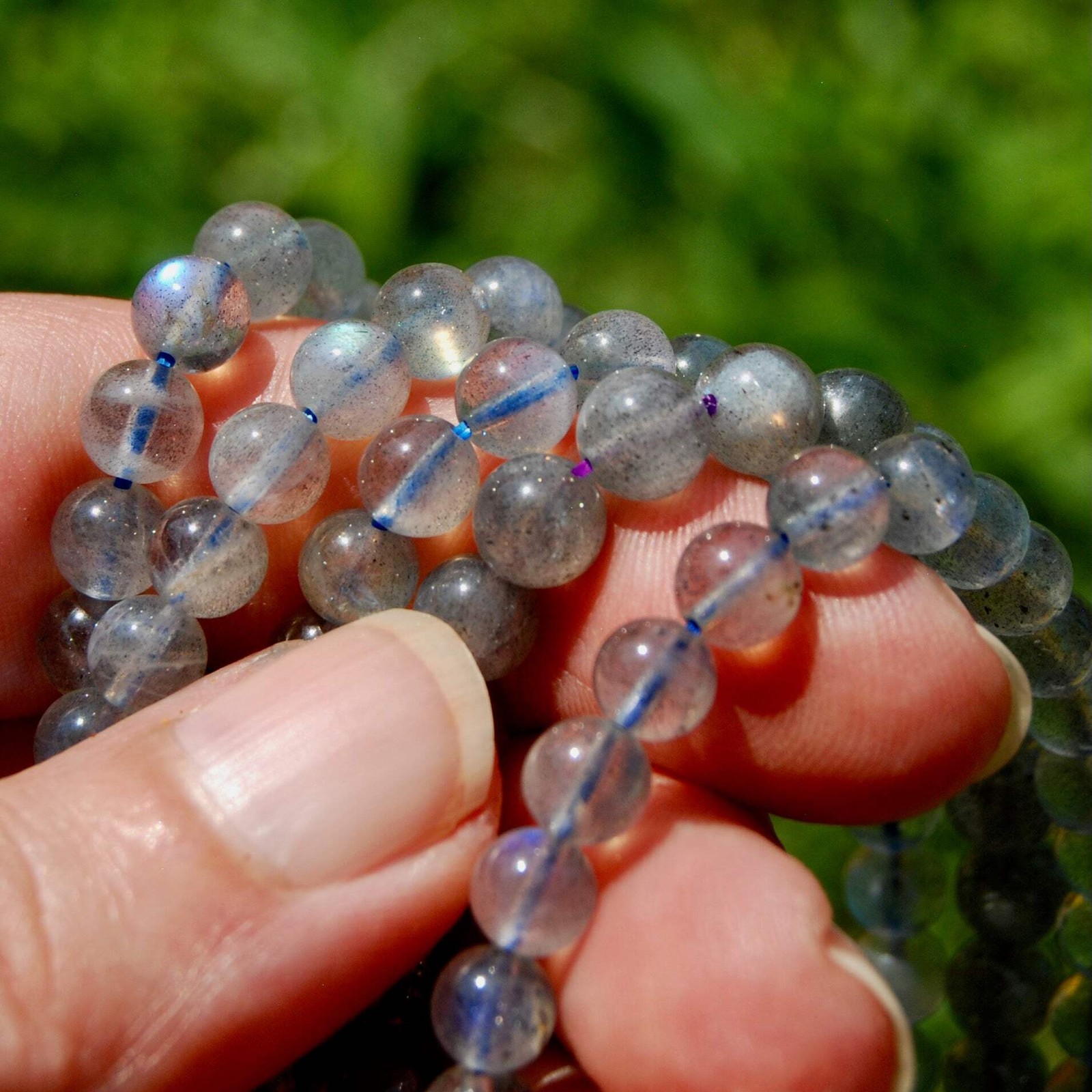 Flashy Labradorite Crystal Bracelet, 7mm Natural Super Flashy Gemstone Beads