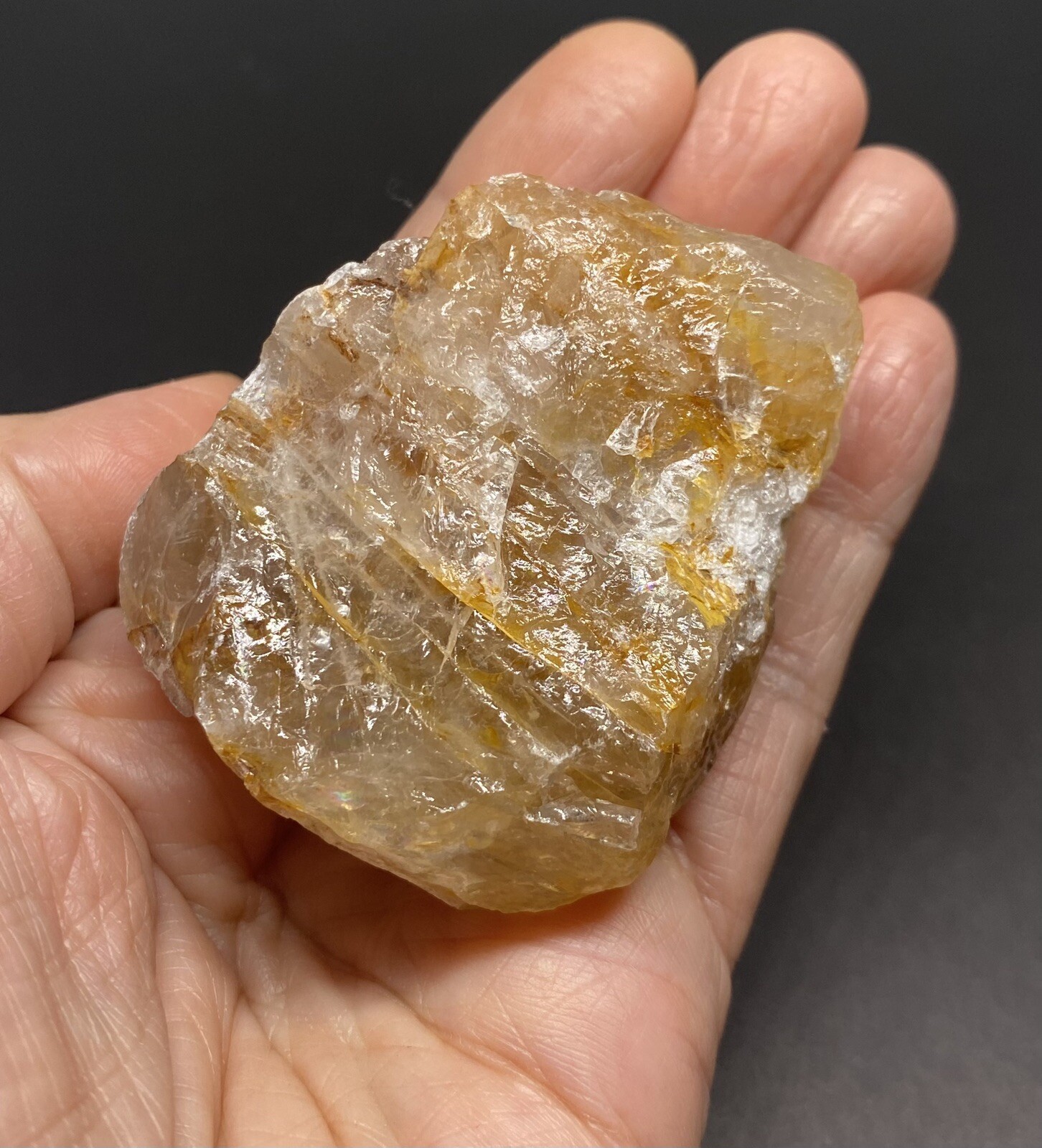 Yellow Hematoid Genuine Quartz Rough Stone From Madagascar 114.9g