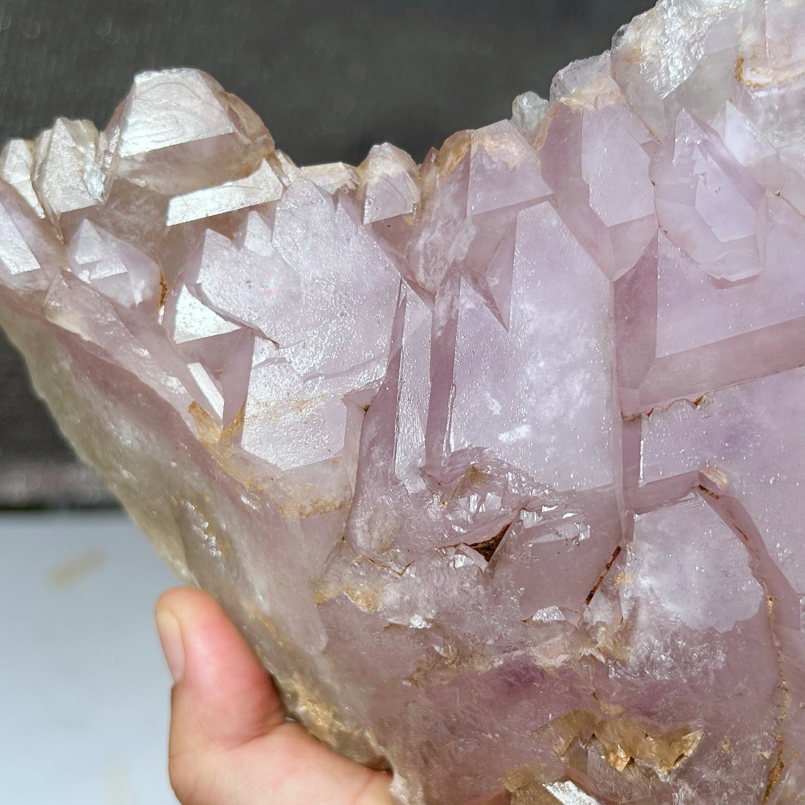 All 6.6LB Natural Amethyst Skeleton Crystal Quartz Rough Mineral specimens A215