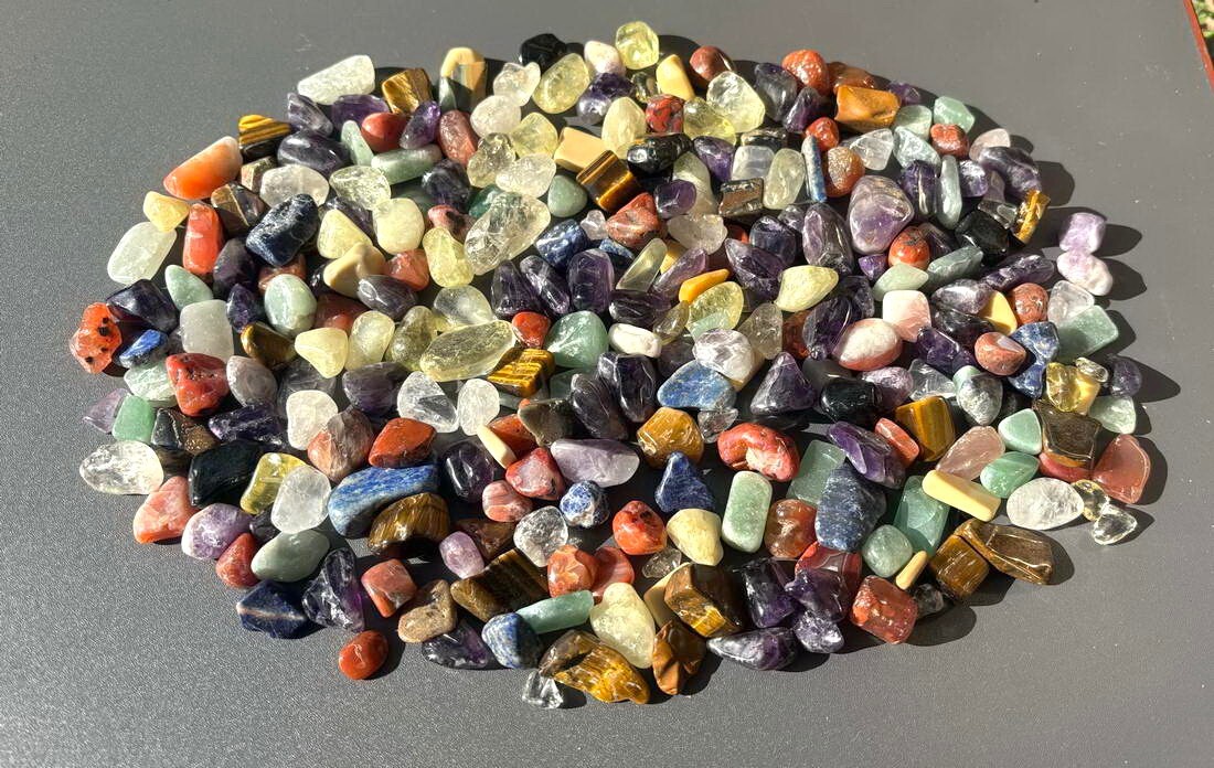 1 LB Bulk Mixed Natural Quartz Crystal Mineral Tumbled Chips Stones