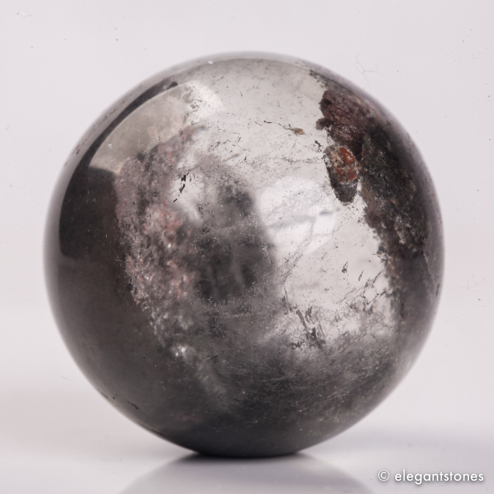 48g33mm Natural Garden/Phantom/Ghost/Lodolite Quartz Crystal Sphere Healing Ball