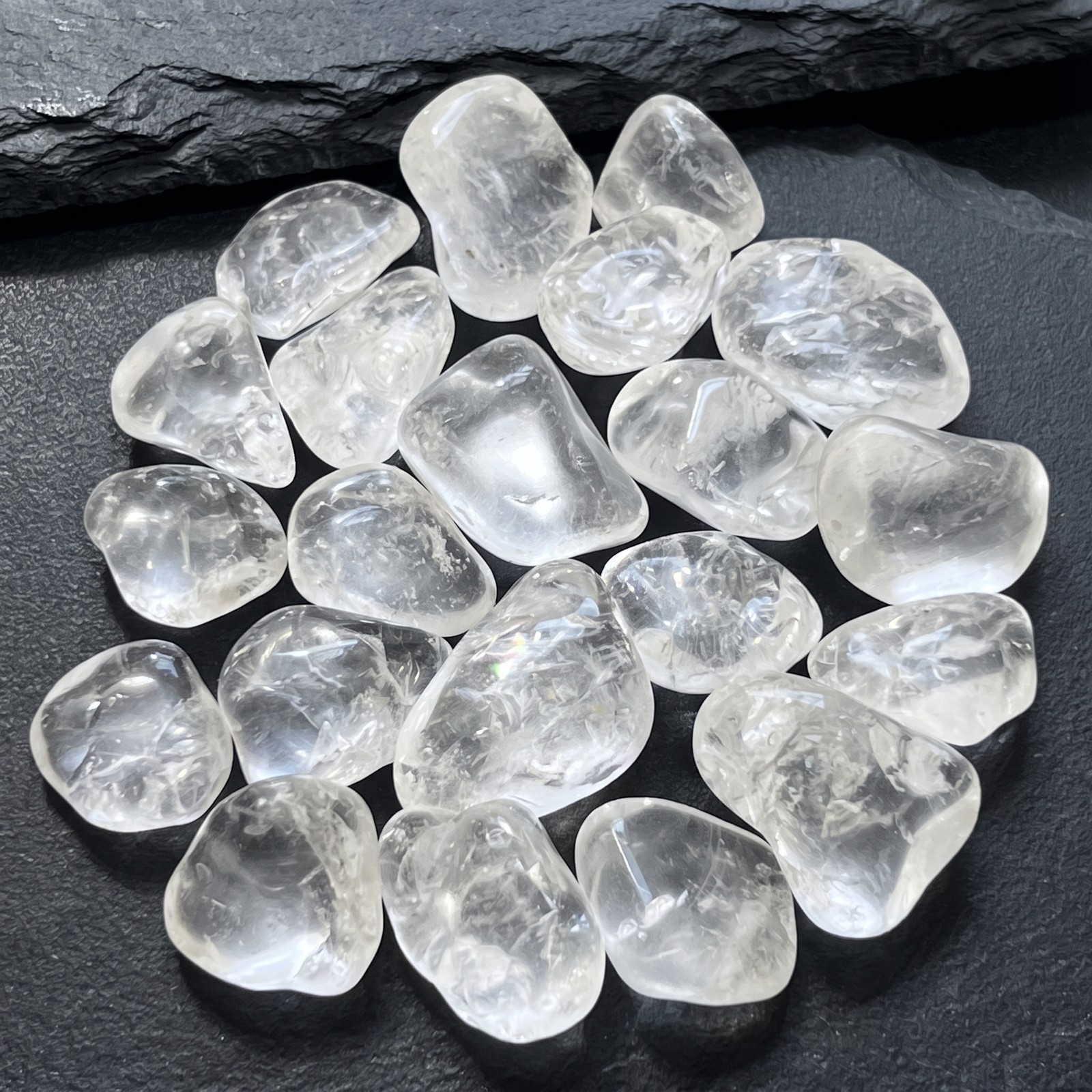 Clear Quartz Crystal Tumbled Stones (By The Piece or Pound) Wholesale