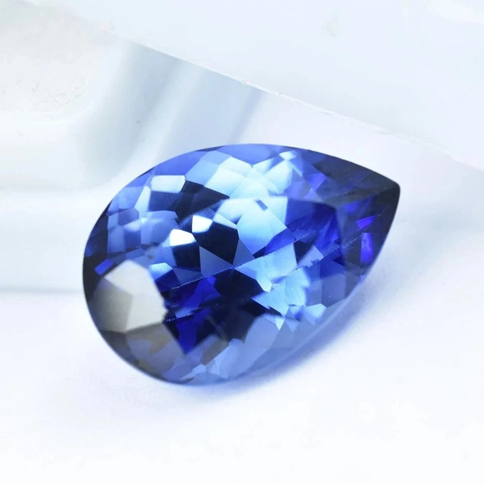 9.75 Ct+ Natural Flawless Blue Sapphire Pear Cut EGL Certified Loose Gemstone