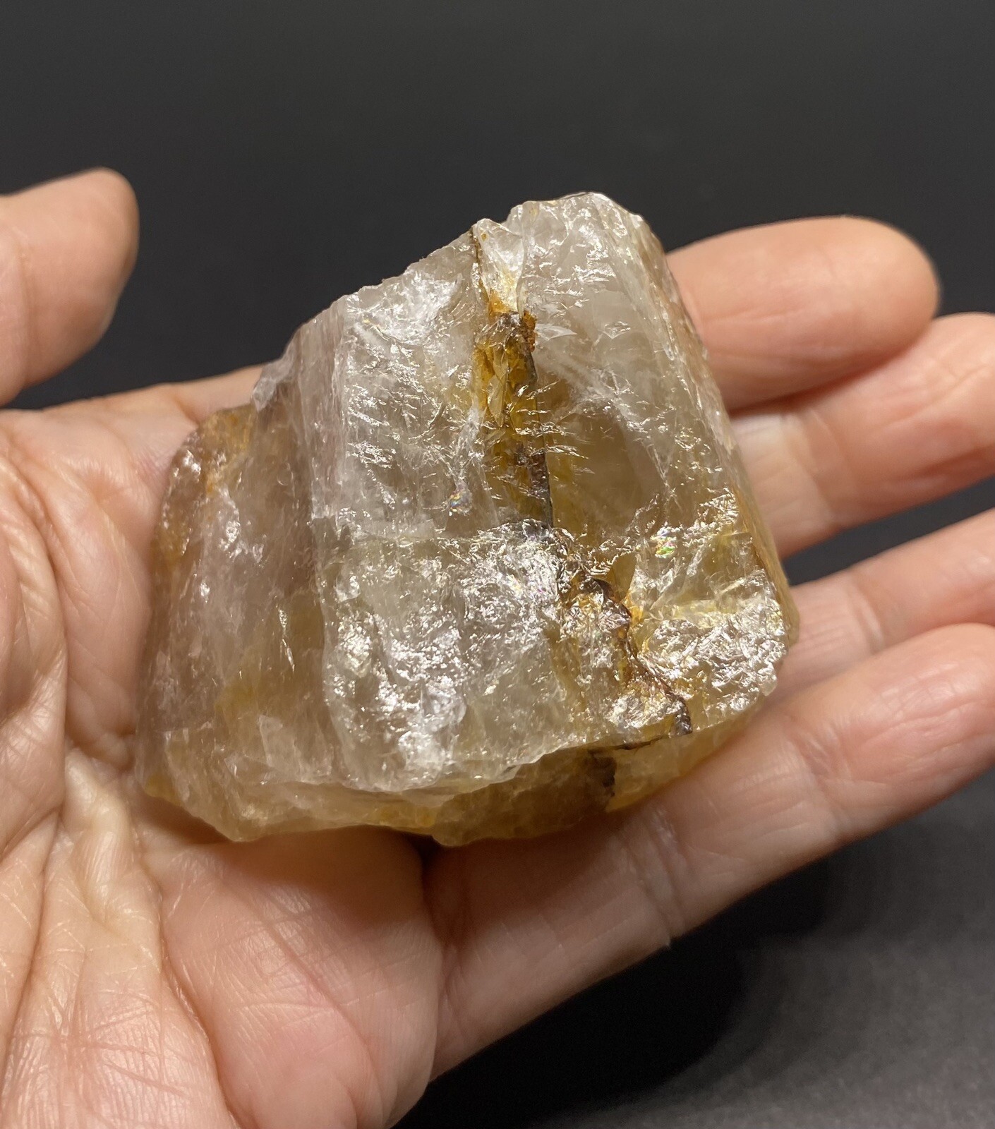 Yellow Hematoid Genuine Quartz Rough Stone From Madagascar 114.9g