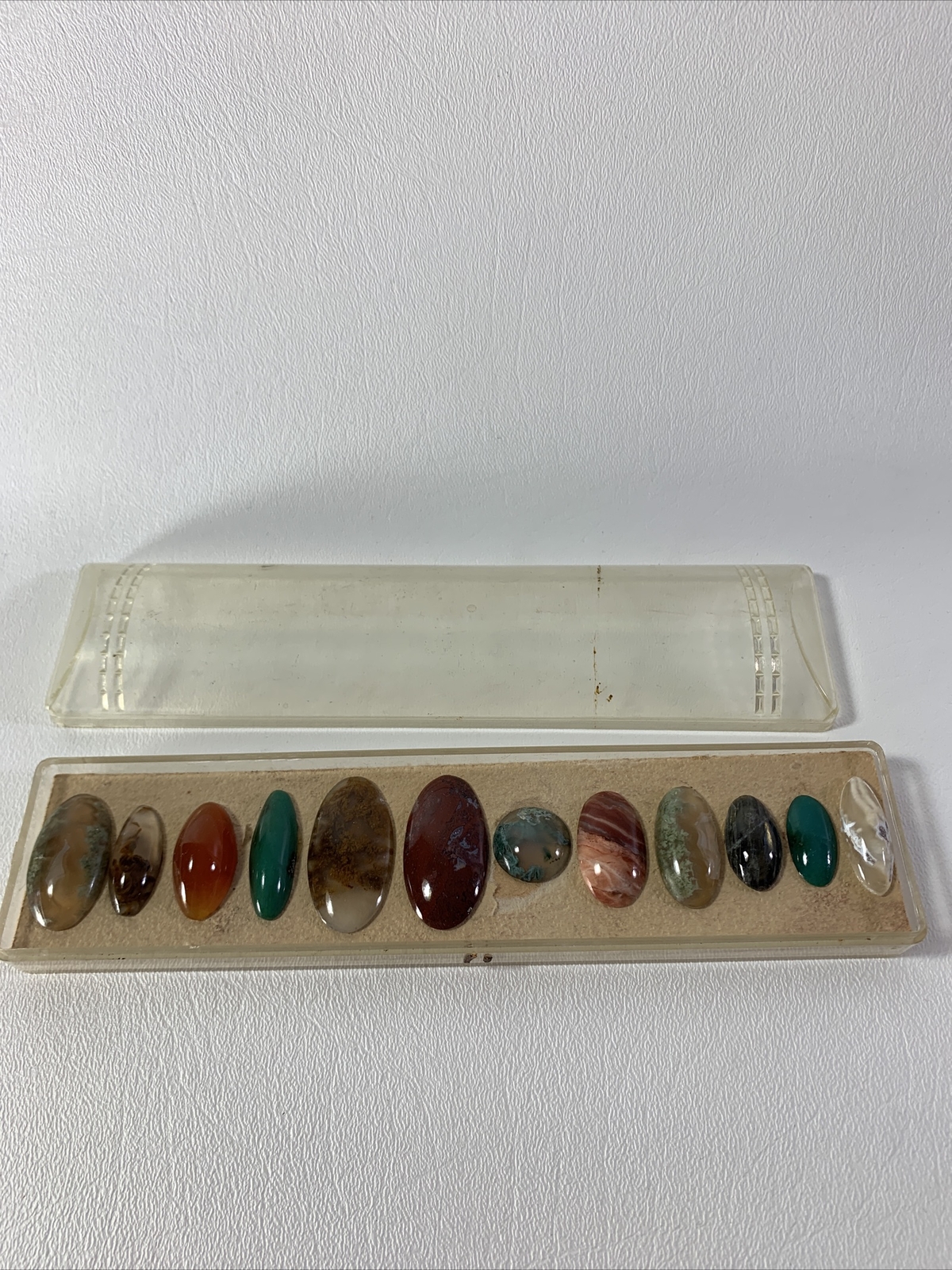 12 Natural Round Smooth Buffed Oval Sample Rocks Stones Precious Jewerly Making