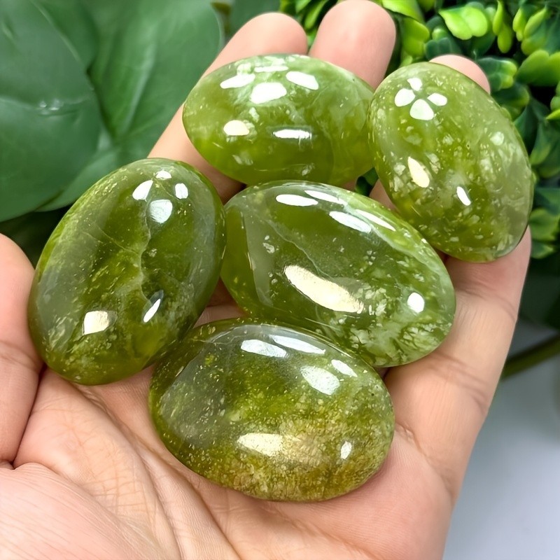 3PC 50G Wholesale Xiuyan Jade Palm Good Quality Polished Home Office Decor Gift