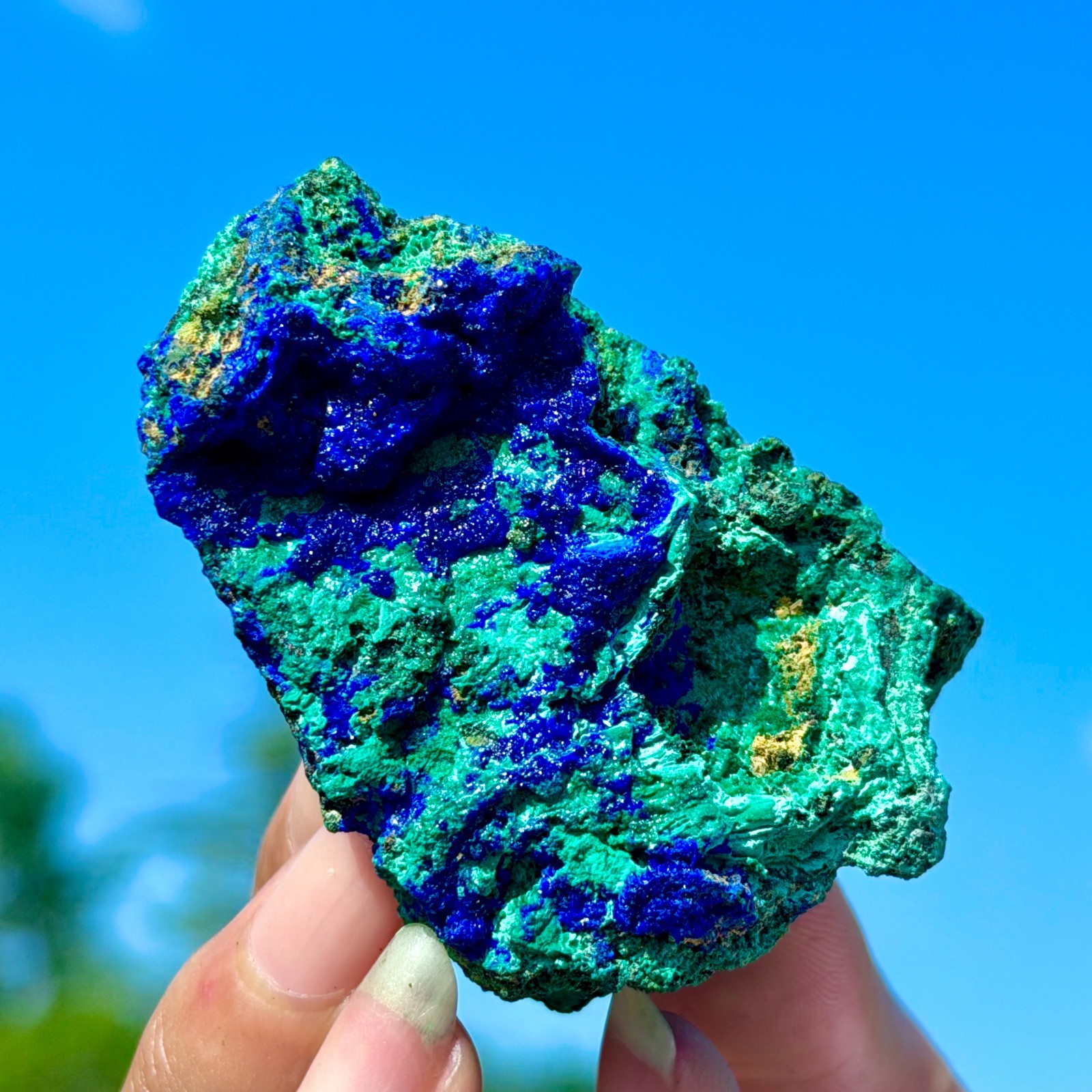 80G BEST NATURAL Azurite/Malachite Crystal Quartz Minerals Specimens