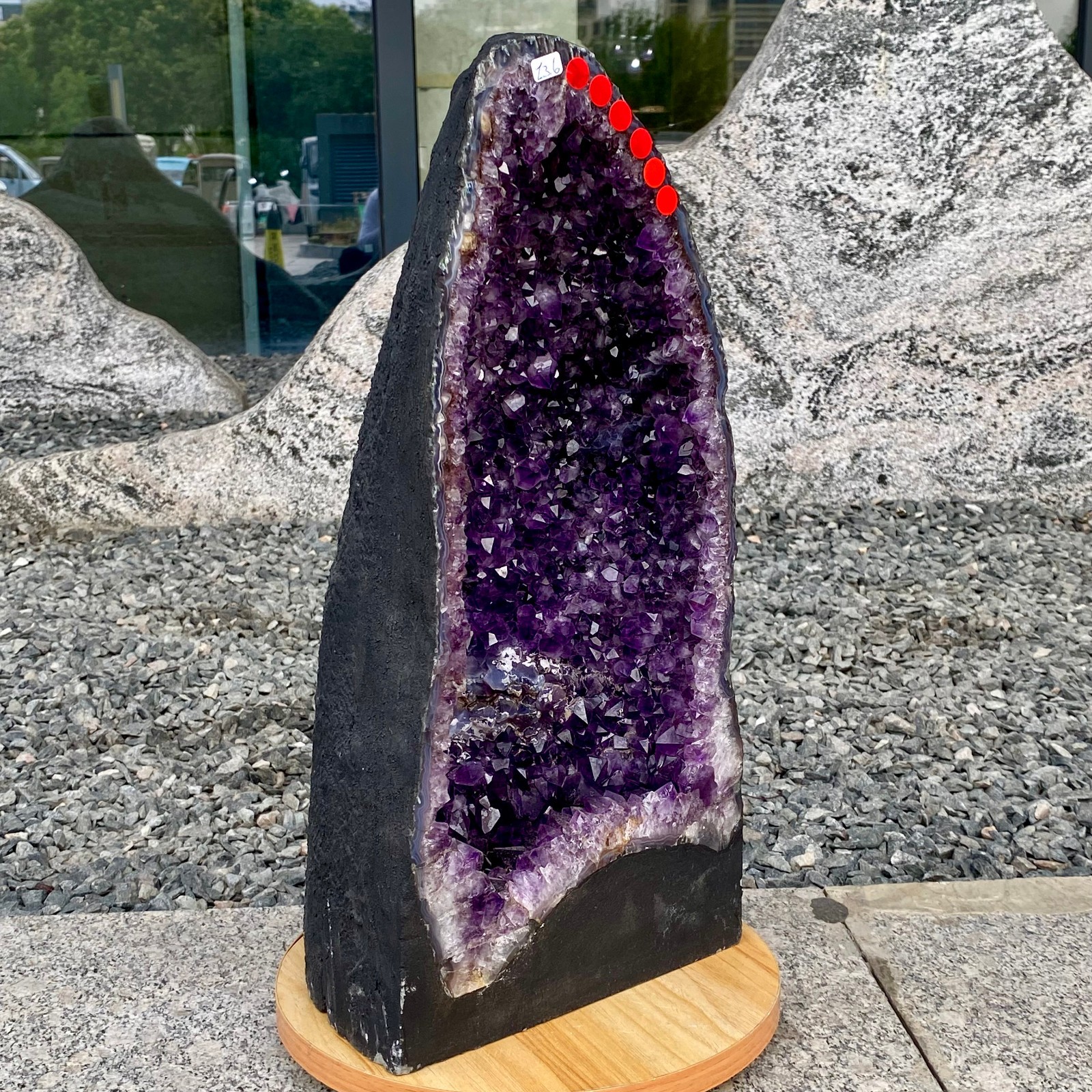 27.5LB Natural Amethyst Geode Quartz Crystal Cluster Cathedral Energy healing