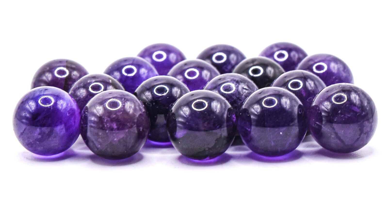 14mm Deep Purple Amethyst Quartz Sphere Natural Crystal Mineral China 1,5,10 PCs