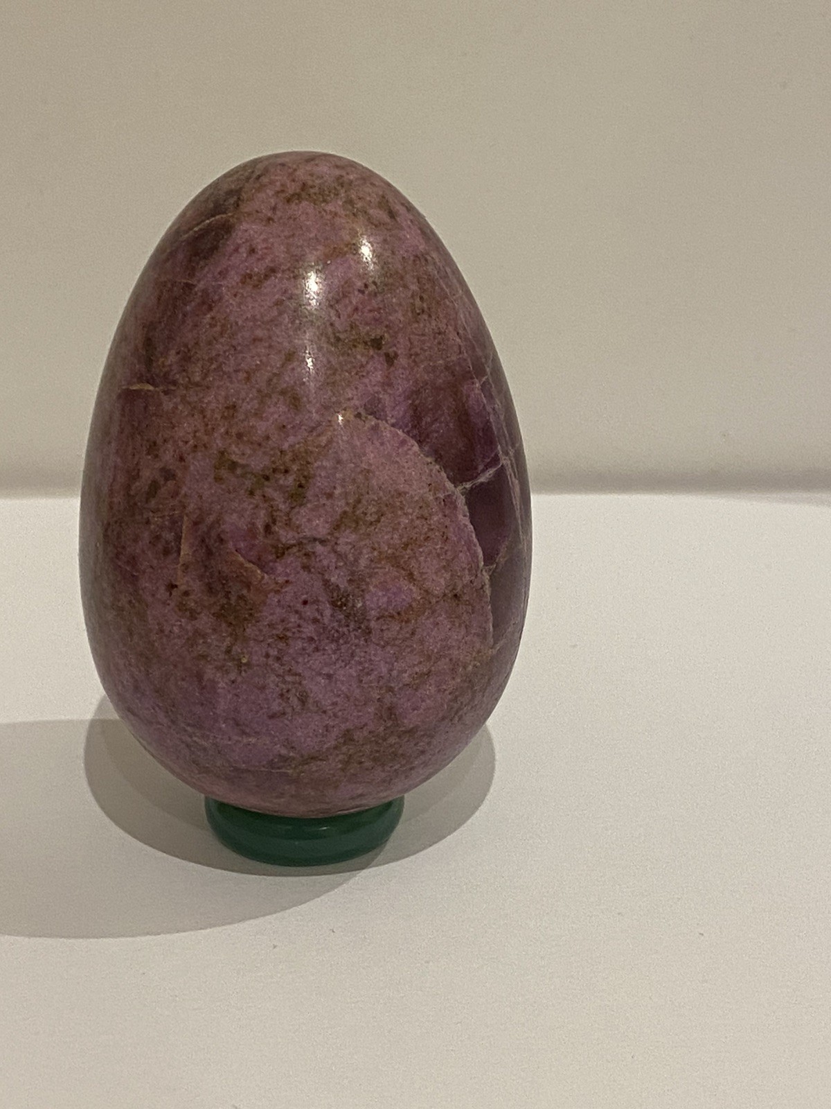 Large Natural Ruby Gemstone Egg 6.8 x 4.5cm