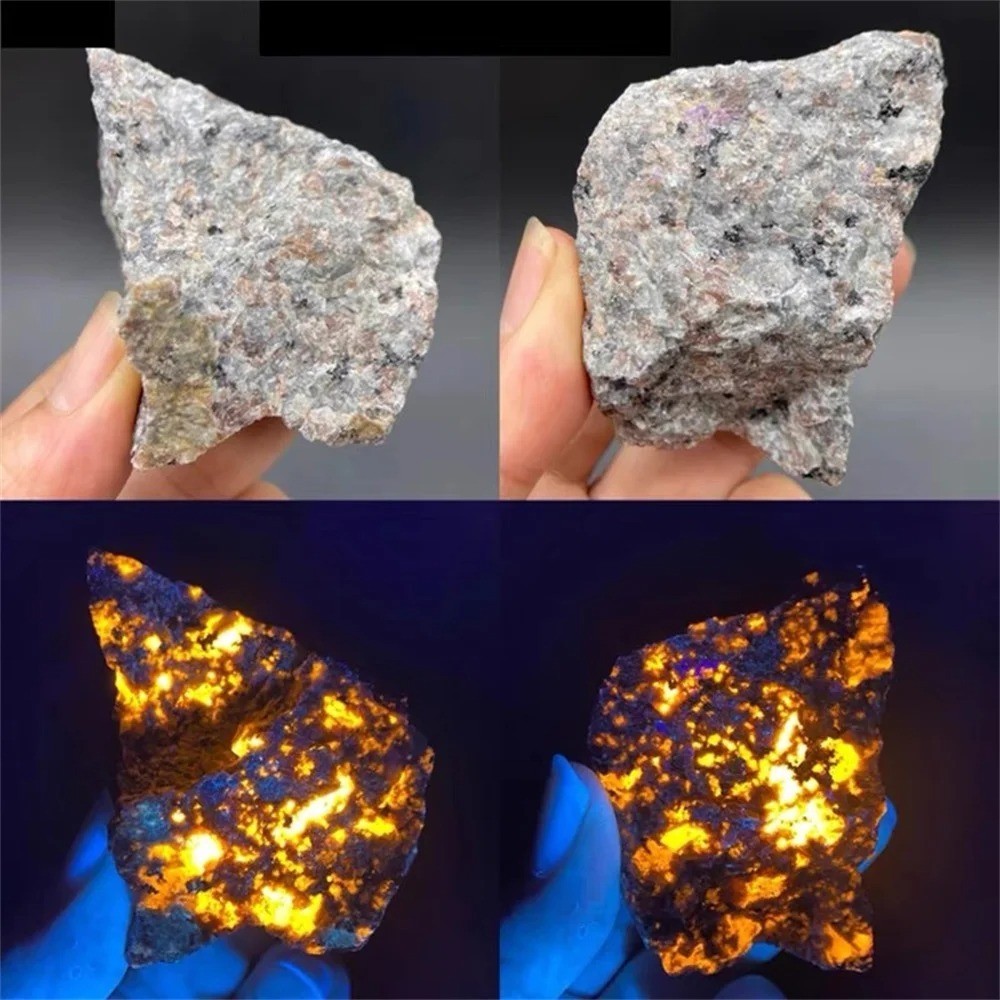 Natural Yooperlite Flame Gemstone Mineral Rough Crystal UV Collection 2-4cm 50g