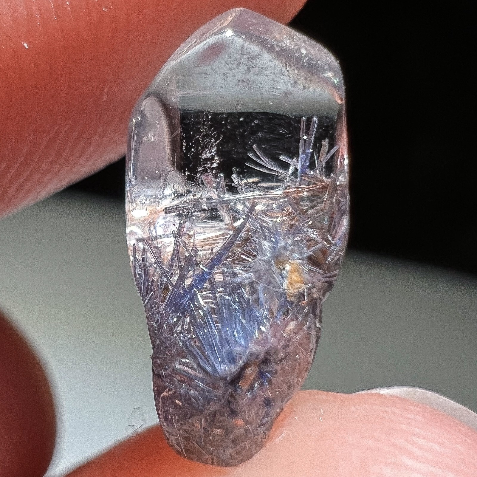1.8Ct Very Rare NATURAL Beautiful Blue Dumortierite Crystal polishing Specimen