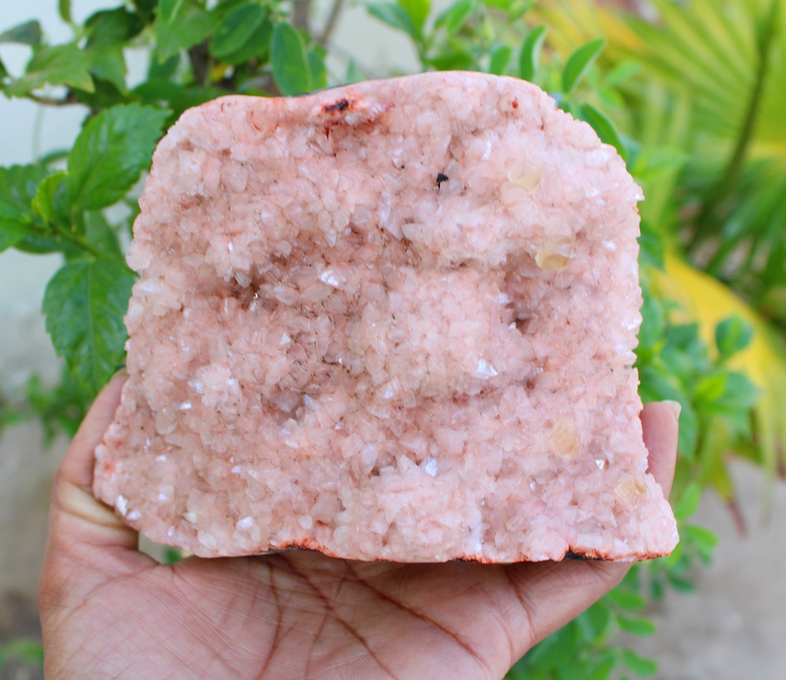 CALCITE CRYSTALS ON HEULANDITE MATRIX MINERALS SPECIMEN #A43